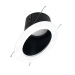 Nora Lighting NLRS-6S11L127B - Recessed - 6 Inch Super Sloped LED Retrofit Reflector, 1200lm / 16W, 2700K, Black Reflector / White Flange