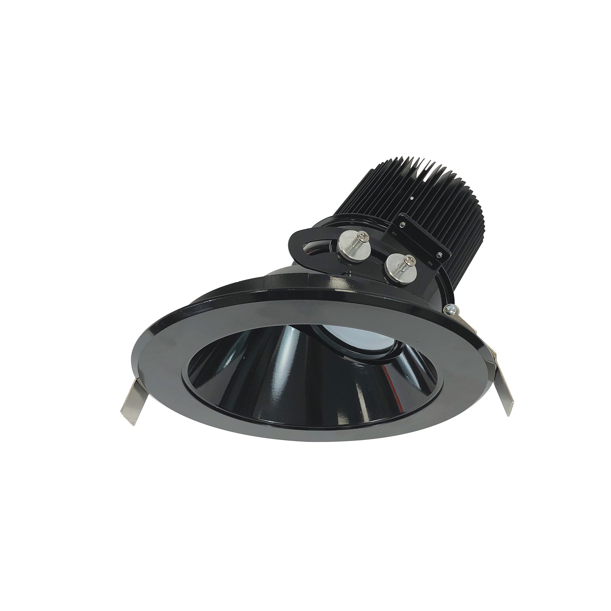 Nora Lighting NC2-639L0940MBSF - Recessed - 6 Inch Sapphire II High Lumen Adjustable Downlight, Round 50-Degree Medium Reflector, 900lm, 4000K, Black Self-Flanged