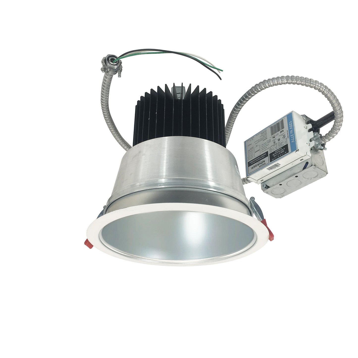 Nora Lighting NCR2-814540SE6HWSF - Recessed - 8 Inch Sapphire II Retrofit Open Reflector, 4500lm, 60W, 4000K, 20-Degrees Spot, 120-277V 0-10V Dimming, Haze/White