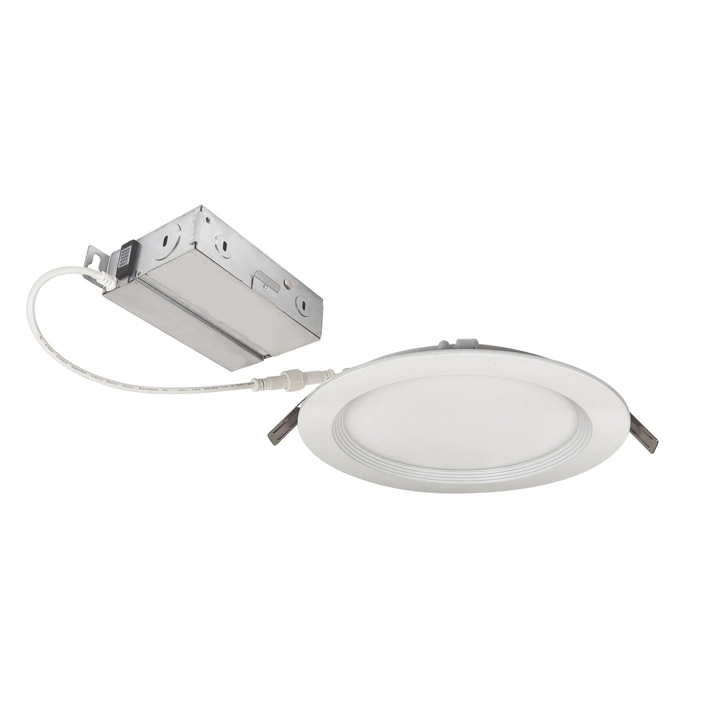 Nora Lighting NEFLINTW-R6MPWLE4 - Recessed - 6 Inch E-Series FLIN Round LED Downlight Selectable 5CCT, Matte Powder White Finish, 120-277V