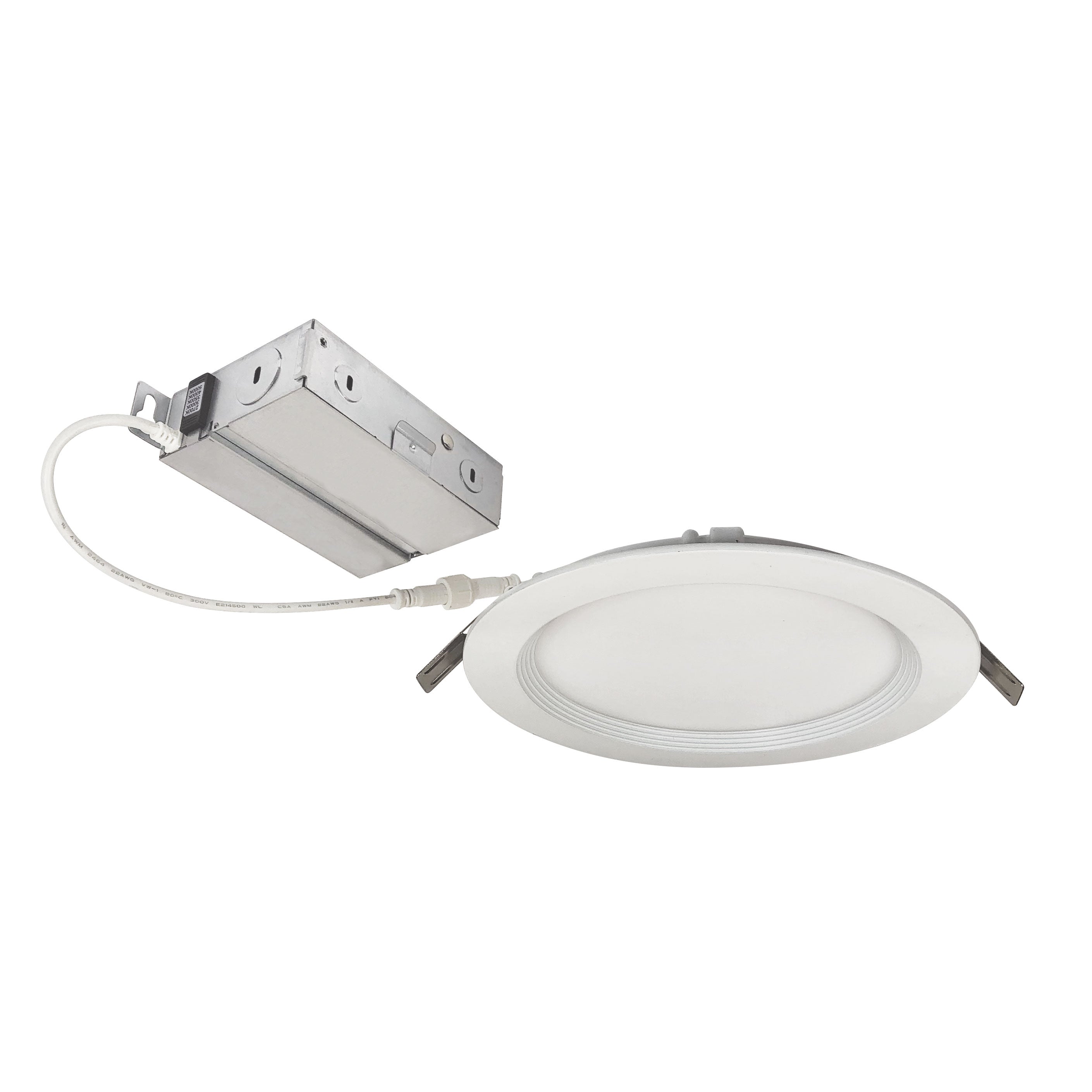 Nora Lighting NEFLINTW-R6MPWLE4 - Recessed - 6 Inch E-Series FLIN Round LED Downlight Selectable 5CCT, Matte Powder White Finish, 120-277V
