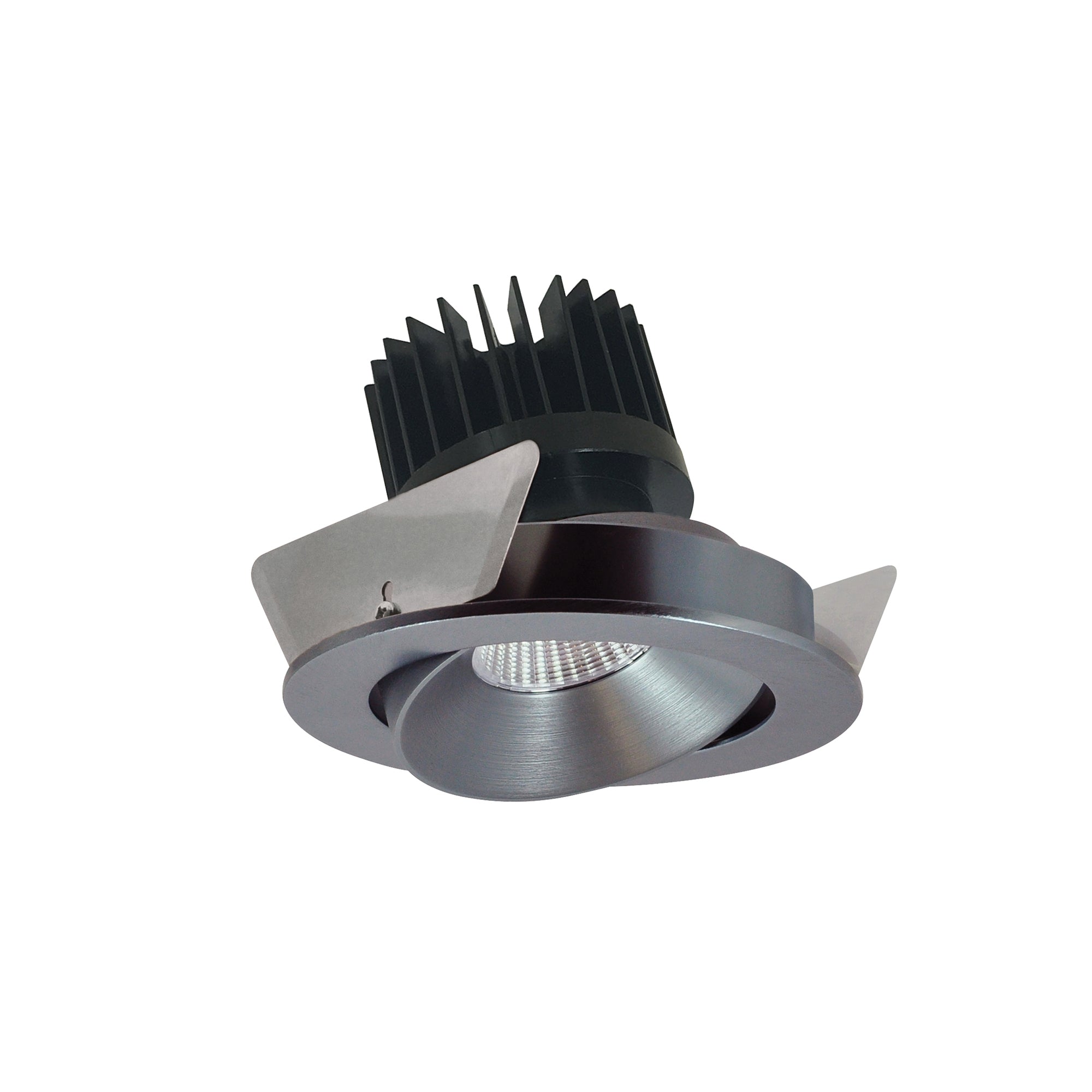 Nora Lighting NIO-4RC30XNN/HL - Recessed - 4 Inch Iolite LED Round Adjustable Cone Reflector, 1500lm/2000lm/2500lm (varies by housing), 3000K, Natural Metal Reflector / Natural Metal Flange