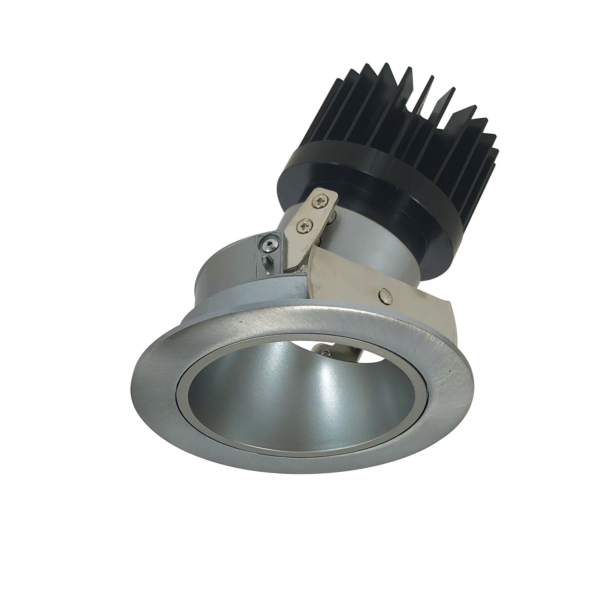 Nora Lighting NIO-4RD27XNN/HL - Recessed - 4 Inch Iolite LED Round Adjustable Deep Reflector, 1500lm/2000lm (varies by housing), 2700K, Natural Metal Reflector / Natural Metal Flange