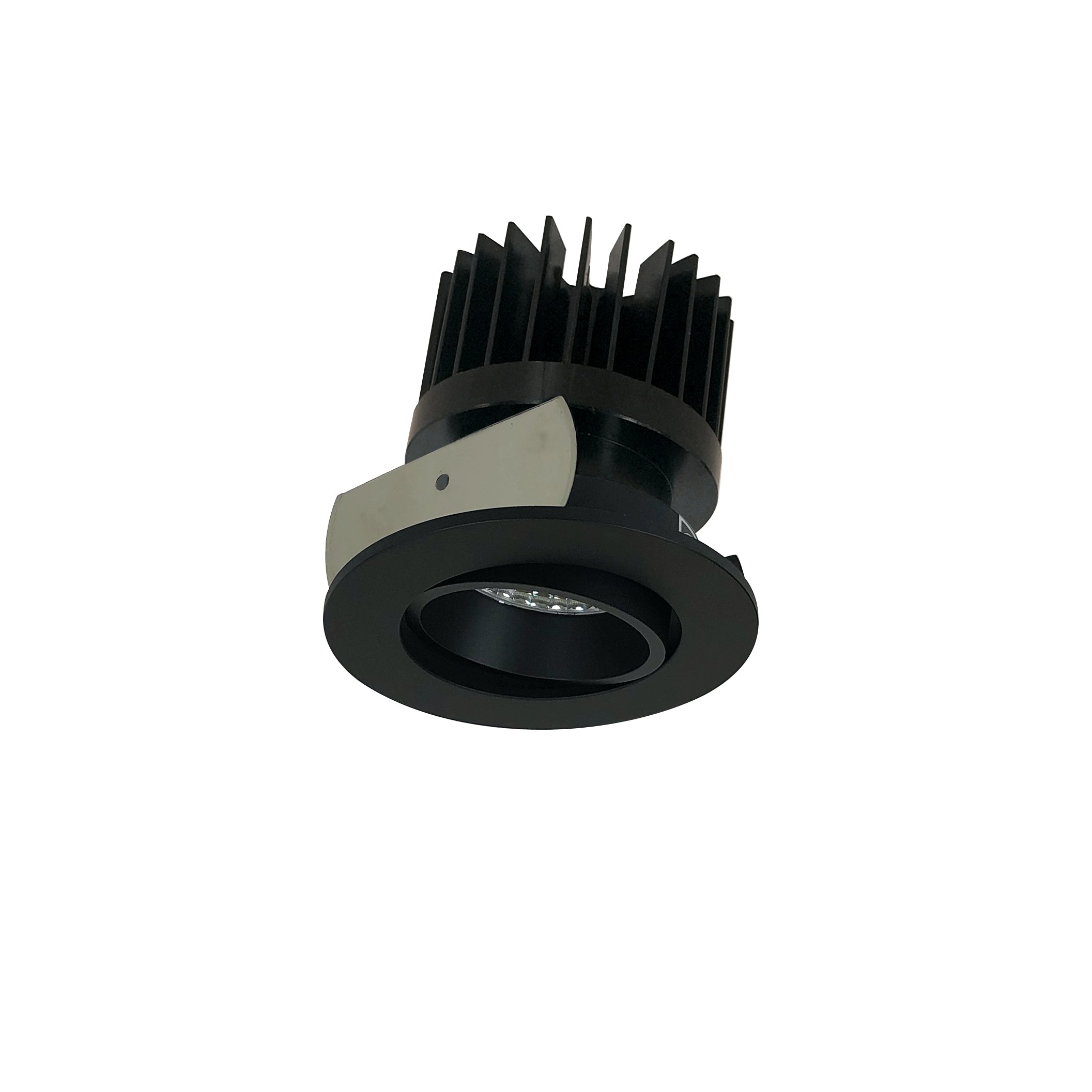 Nora Lighting NIOB-2RC50XBB/HL - Recessed - 2 Inch Iolite LED Round Adjustable Cone Reflector, 1500lm/2000lm/2500lm (varies by housing), 5000K, Black Reflector / Black Flange
