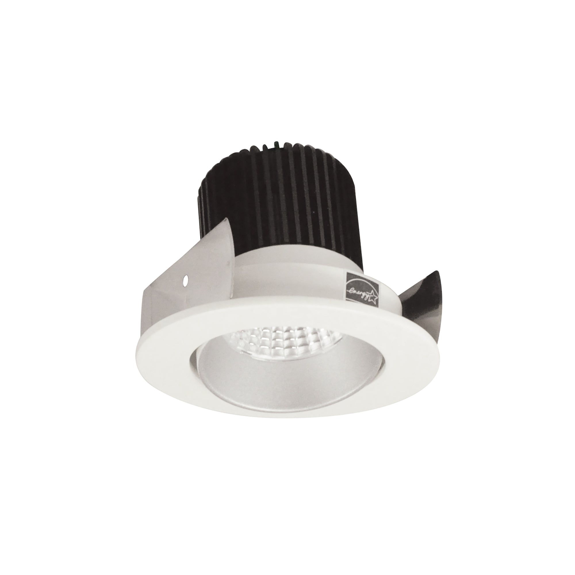 Nora Lighting NIOB-2RC50XHZMPW/10 - Recessed - 2 Inch Iolite LED Round Adjustable Cone Reflector, 1000lm / 14W, 5000K, Haze Reflector / Matte Powder White Flange