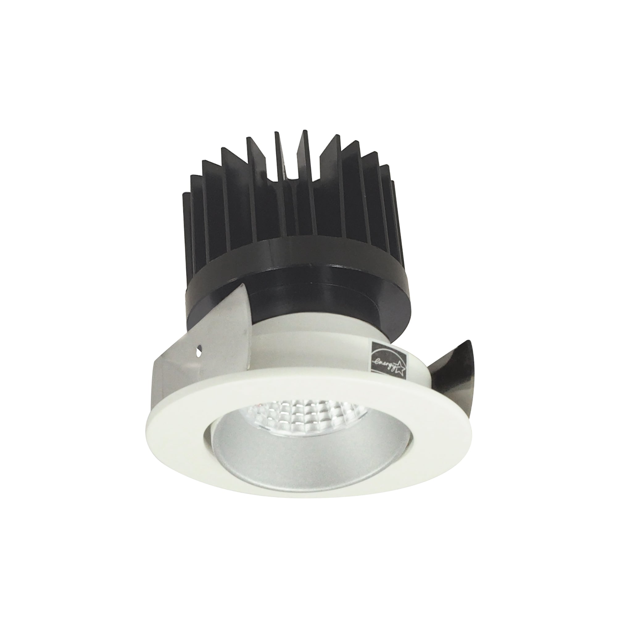 Nora Lighting NIOB-2RC50XHZMPW/HL - Recessed - 2 Inch Iolite LED Round Adjustable Cone Reflector, 1500lm/2000lm/2500lm (varies by housing), 5000K, Haze Reflector / Matte Powder White Flange
