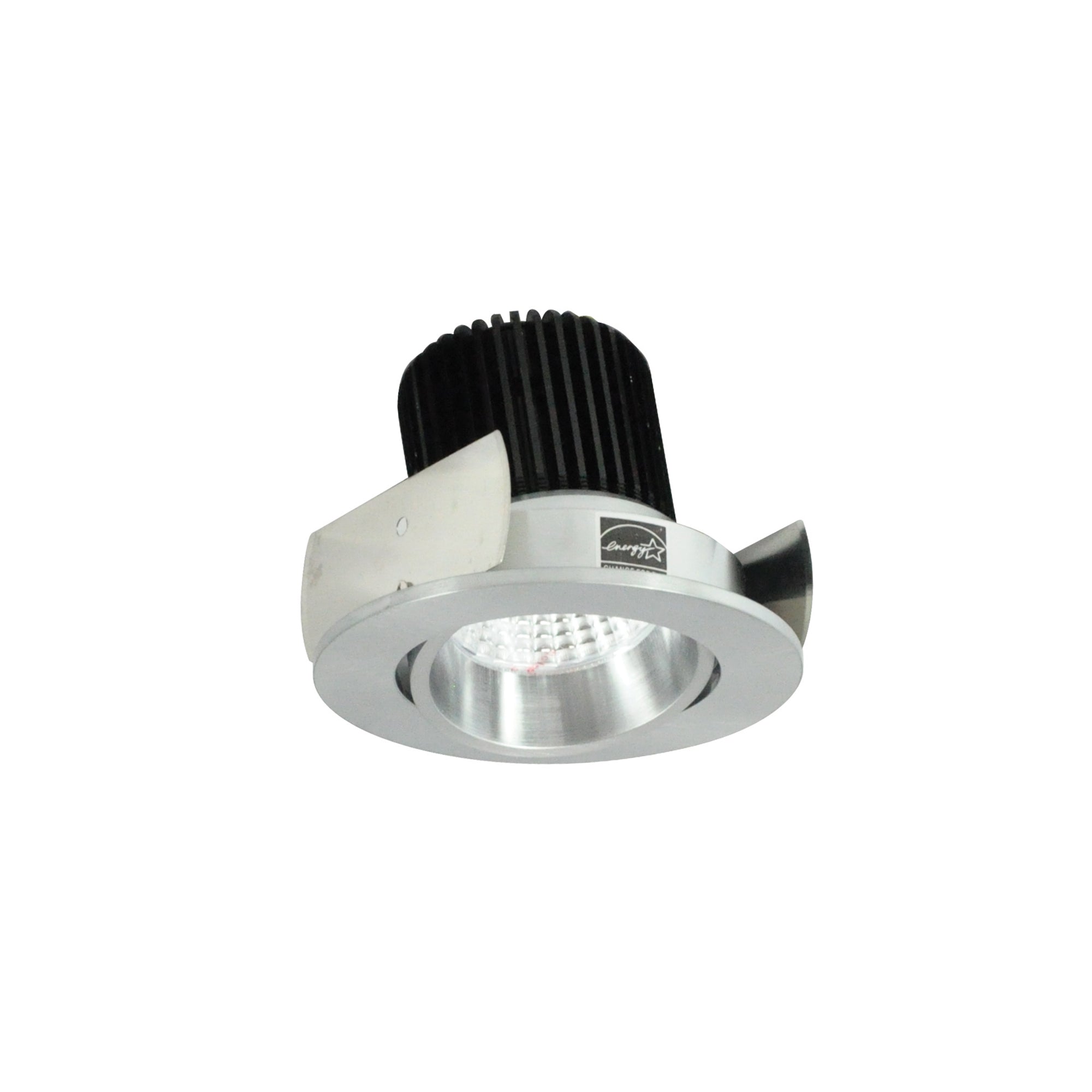 Nora Lighting NIOB-2RC50XNN - Recessed - 2 Inch Iolite LED Round Adjustable Cone Reflector, 800lm / 14W, 5000K, Natural Metal Reflector / Natural Metal Flange