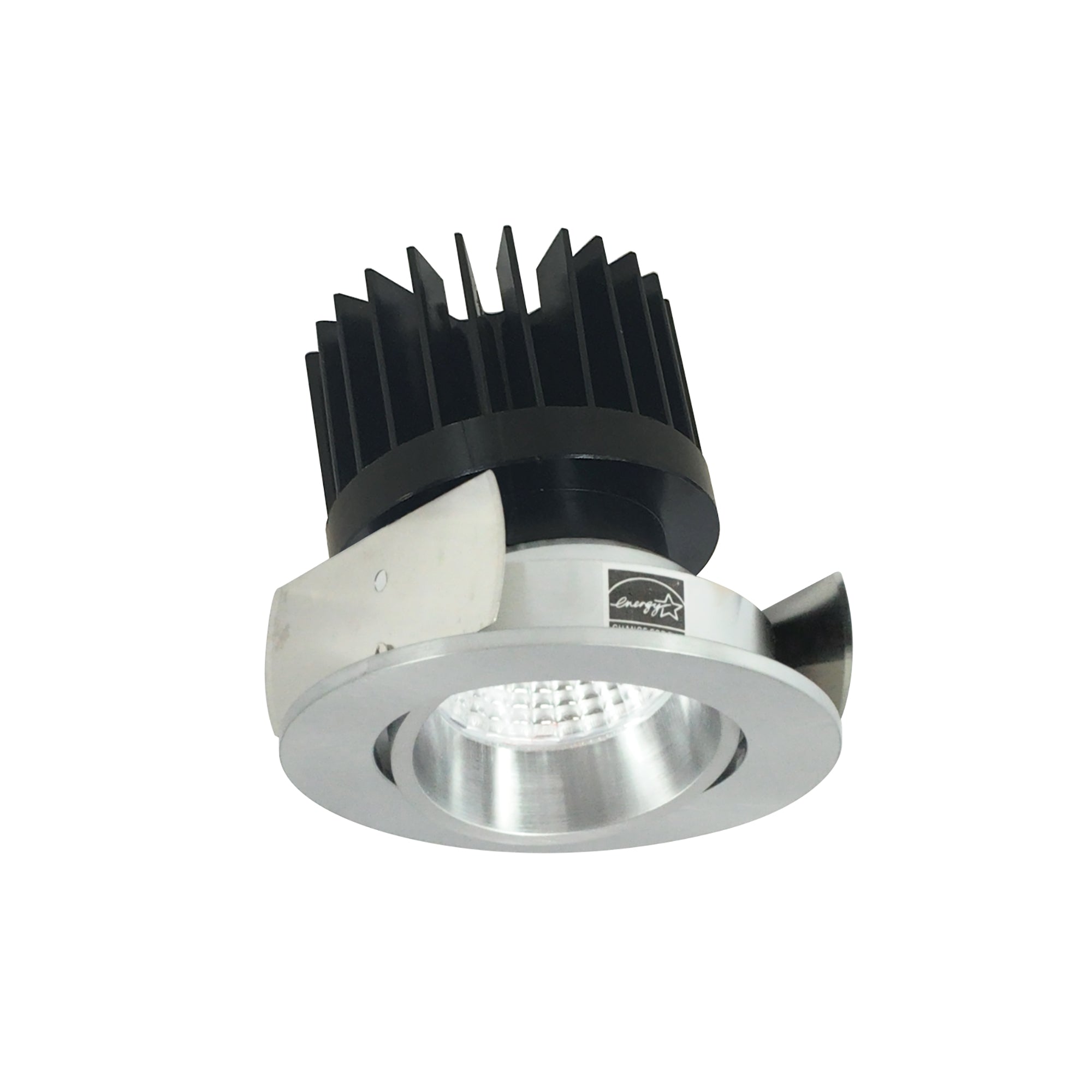 Nora Lighting NIOB-2RC50XNN/HL - Recessed - 2 Inch Iolite LED Round Adjustable Cone Reflector, 1500lm/2000lm/2500lm (varies by housing), 5000K, Natural Metal Reflector / Natural Metal Flange