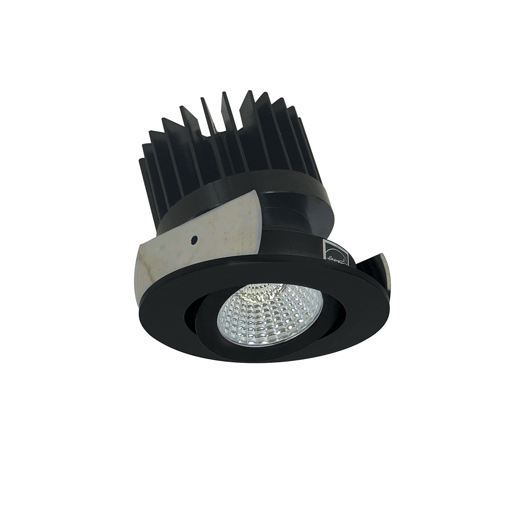 Nora Lighting NIOB-2RG35XBB/HL - Recessed - 2 Inch Iolite LED Round Adjustable Gimbal, 1500lm/2000lm/2500lm (varies by housing), 3500K, Black Finish