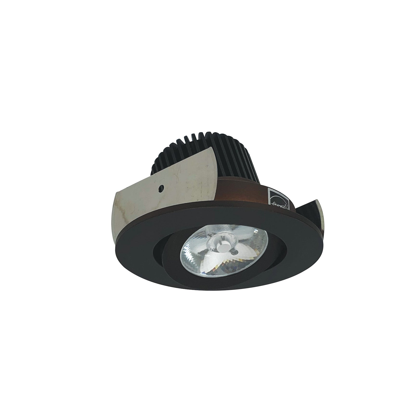 Nora Lighting NIOB-2RG35QBZ - Recessed - 2 Inch Iolite LED Round Adjustable Gimbal, 10-Degree Optic, 800lm / 12W, 3500K, Bronze Finish