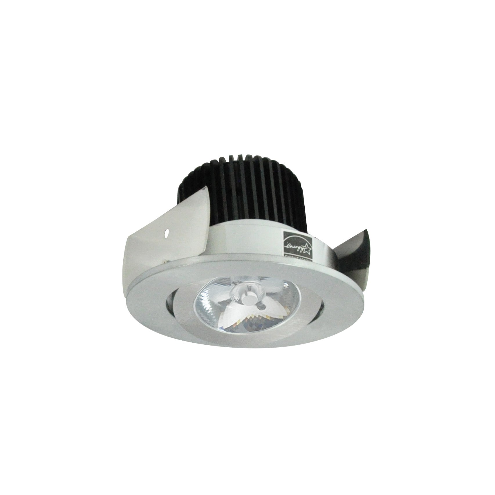 Nora Lighting NIOB-2RG40QNN - Recessed - 2 Inch Iolite LED Round Adjustable Gimbal, 10-Degree Optic, 800lm / 12W, 4000K, Natural Metal Finish