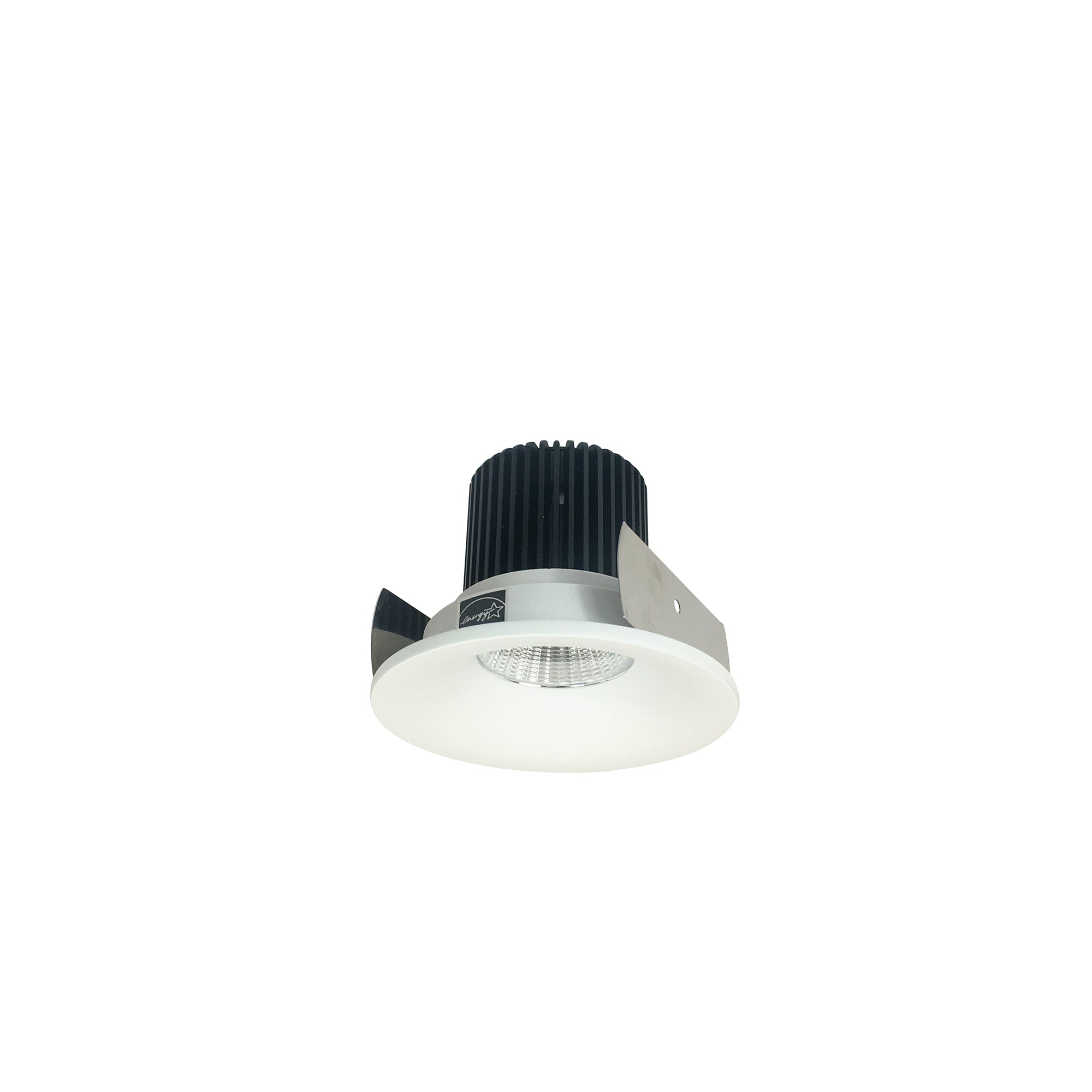 Nora Lighting NIOB-2RNB27XMPW/10 - Recessed - 2 Inch Iolite LED Round Bullnose, 1000lm / 14W, 2700K, Matte Powder White Finish
