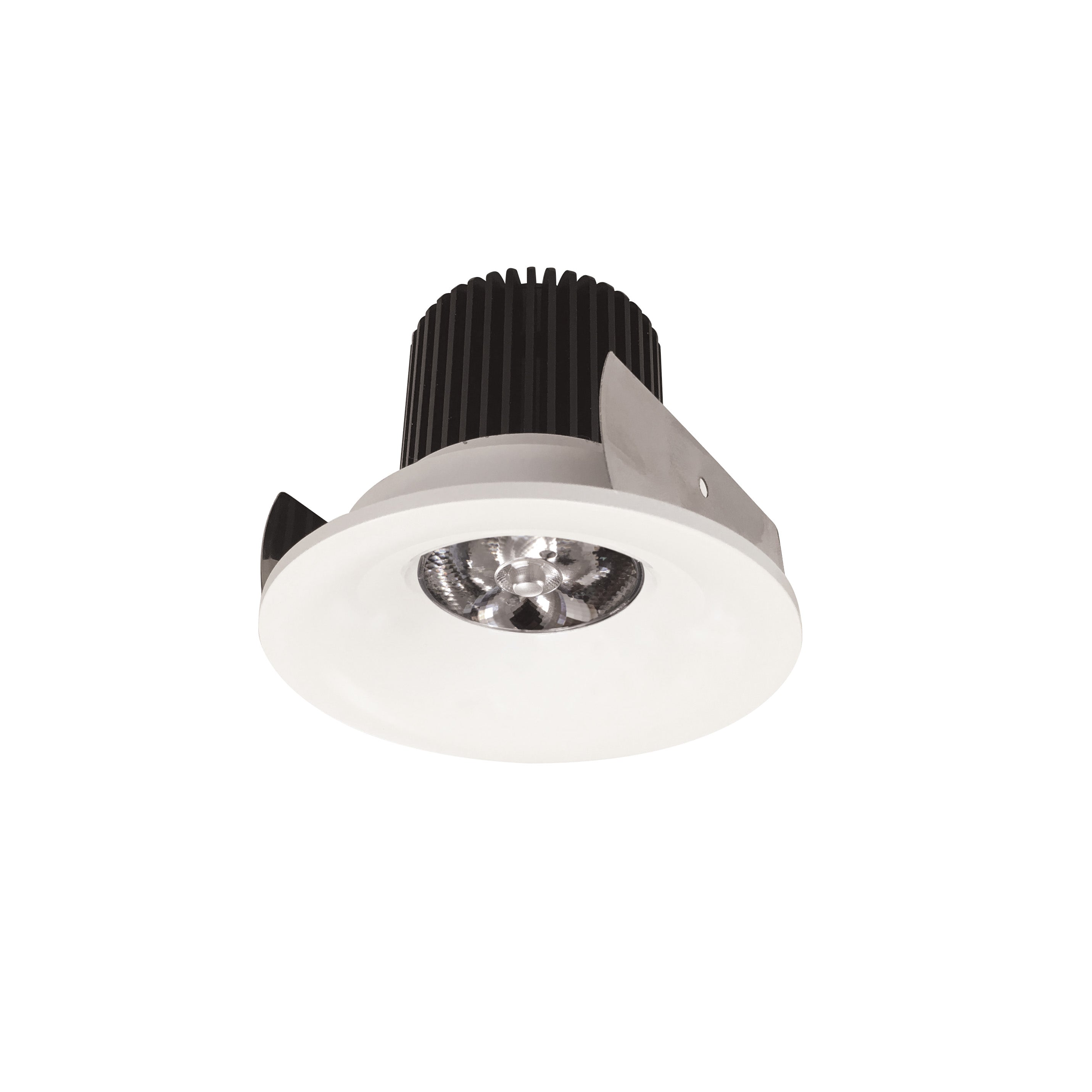 Nora Lighting NIOB-2RNB30QWW - Recessed - 2 Inch Iolite LED Round Bullnose, 10-Degree Optic, 800lm / 12W, 3000K, White Finish