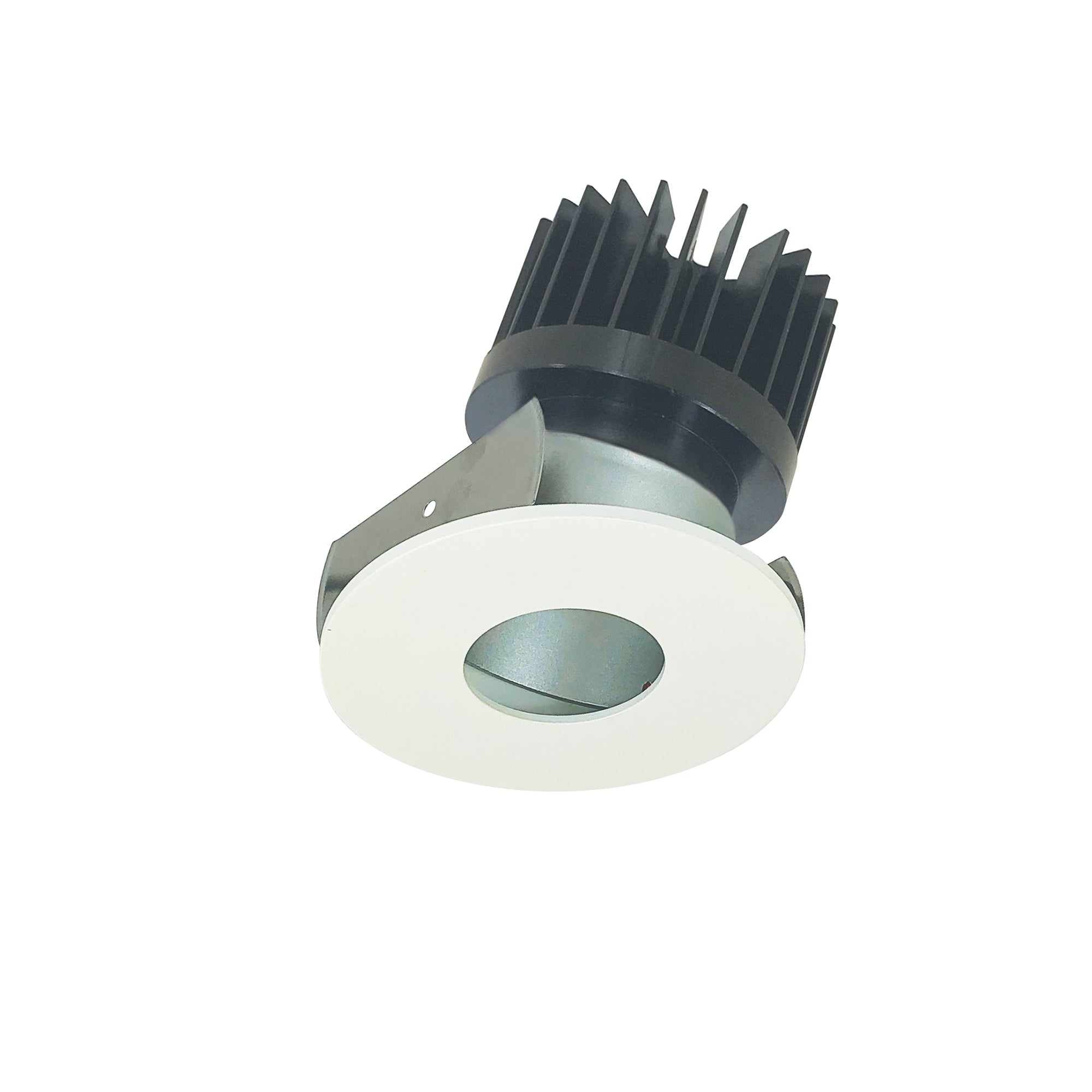 Nora Lighting NIOB-2RPHA50XHZMPW/HL - Recessed - 2 Inch Iolite LED Round Adjustable Pinhole, 1500lm/2000lm/2500lm (varies by housing), 5000K, Haze Pinhole / Matte Powder White Flange