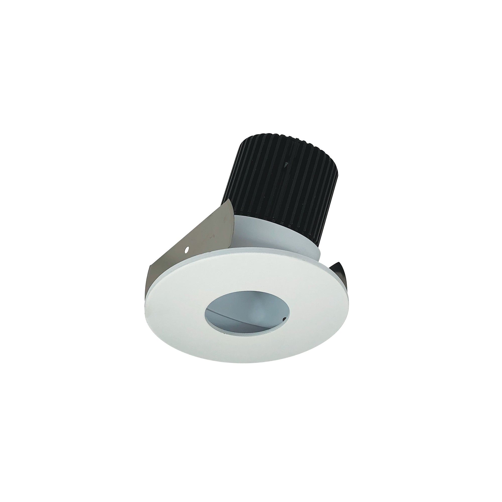 Nora Lighting NIOB-2RPHA50XMPW/10 - Recessed - 2 Inch Iolite LED Round Adjustable Pinhole, 1000lm / 14W, 5000K, Matte Powder White Pinhole / Matte Powder White Flange