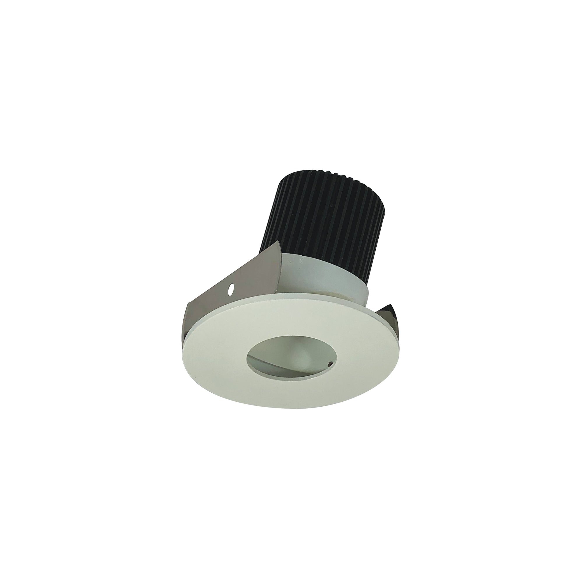 Nora Lighting NIOB-2RPHA50XWW - Recessed - 2 Inch Iolite LED Round Adjustable Pinhole, 800lm / 14W, 5000K, White Pinhole / White Flange