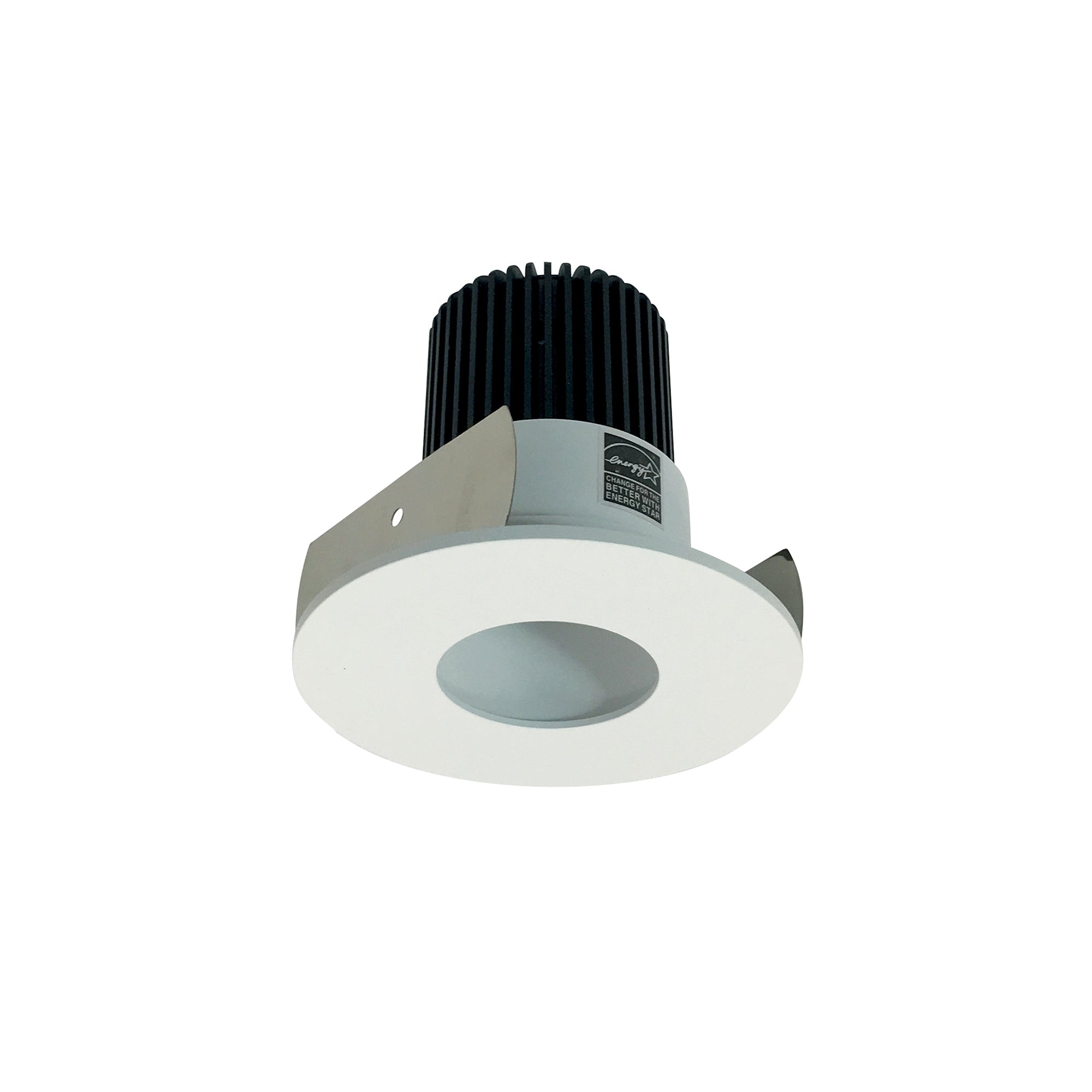 Nora Lighting NIOB-2RPHA30QMPW - Recessed - 2 Inch Iolite LED Round Adjustable Pinhole, 10-Degree Optic, 800lm / 12W, 3000K, Matte Powder White Pinhole / Matte Powder White Flange