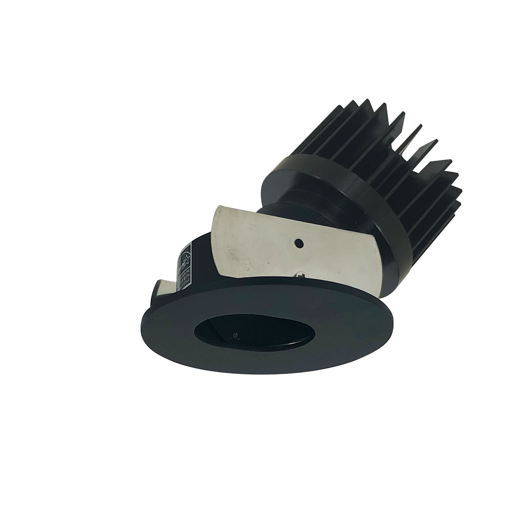 Nora Lighting NIOB-2RSL50XBB/HL - Recessed - 2 Inch Iolite LED Round Adjustable Slot Aperture, 1500lm/2000lm/2500lm (varies by housing), 5000K, Black Slot Aperture / Black Flange