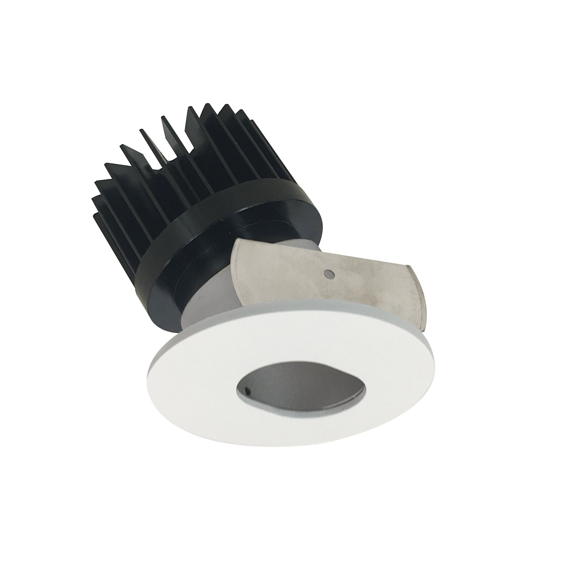 Nora Lighting NIOB-2RSL50XHZMPW/HL - Recessed - 2 Inch Iolite LED Round Adjustable Slot Aperture, 1500lm/2000lm/2500lm (varies by housing), 5000K, Haze Slot Aperture / Matte Powder White Flange