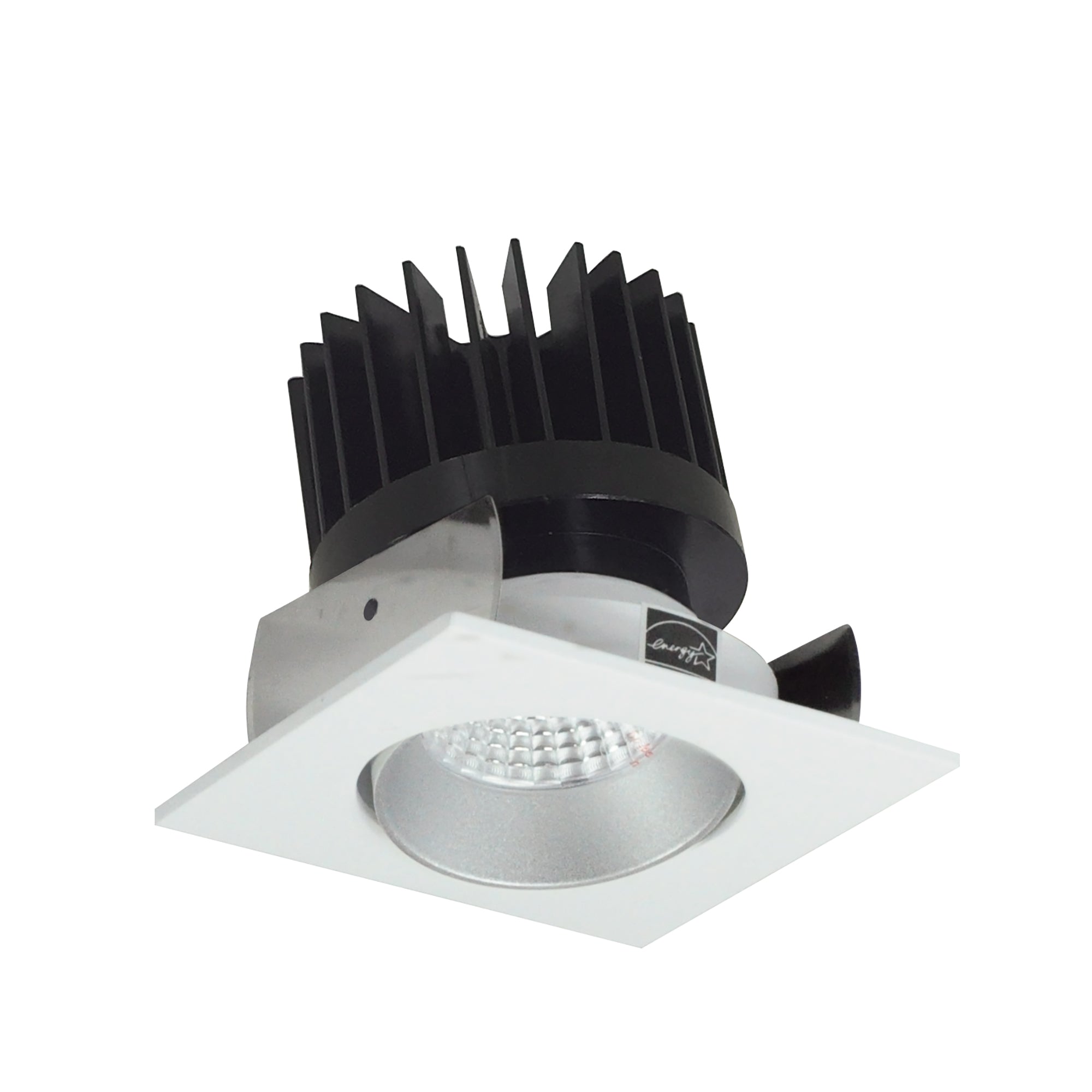 Nora Lighting NIOB-2SC40XHZMPW/HL - Recessed - 2 Inch Iolite LED Square Adjustable Cone Reflector, 1500lm/2000lm/2500lm (varies by housing), 4000K, Haze Reflector / Matte Powder White Flange