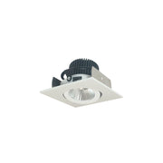 Nora Lighting NIOB-2SGCDXMPW - Recessed - 2 Inch Iolite LED Square Adjustable Gimbal, 800lm / 14W, Comfort Dim, Matte Powder White Finish