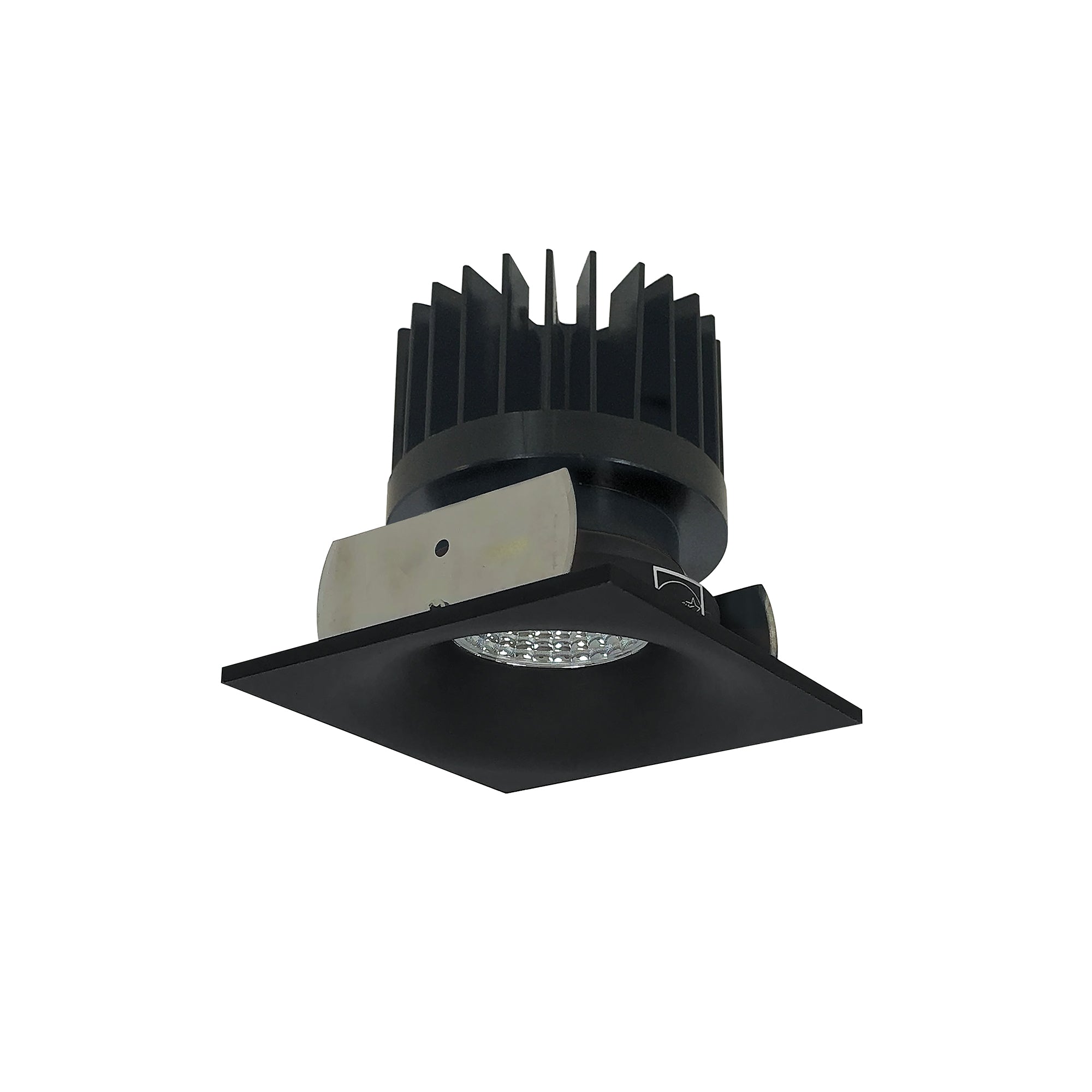Nora Lighting NIOB-2SNB40XBB/HL - Recessed - 2 Inch Iolite LED Square Bullnose, 1500lm/2000lm/2500lm (varies by housing), 4000K, Black Finish