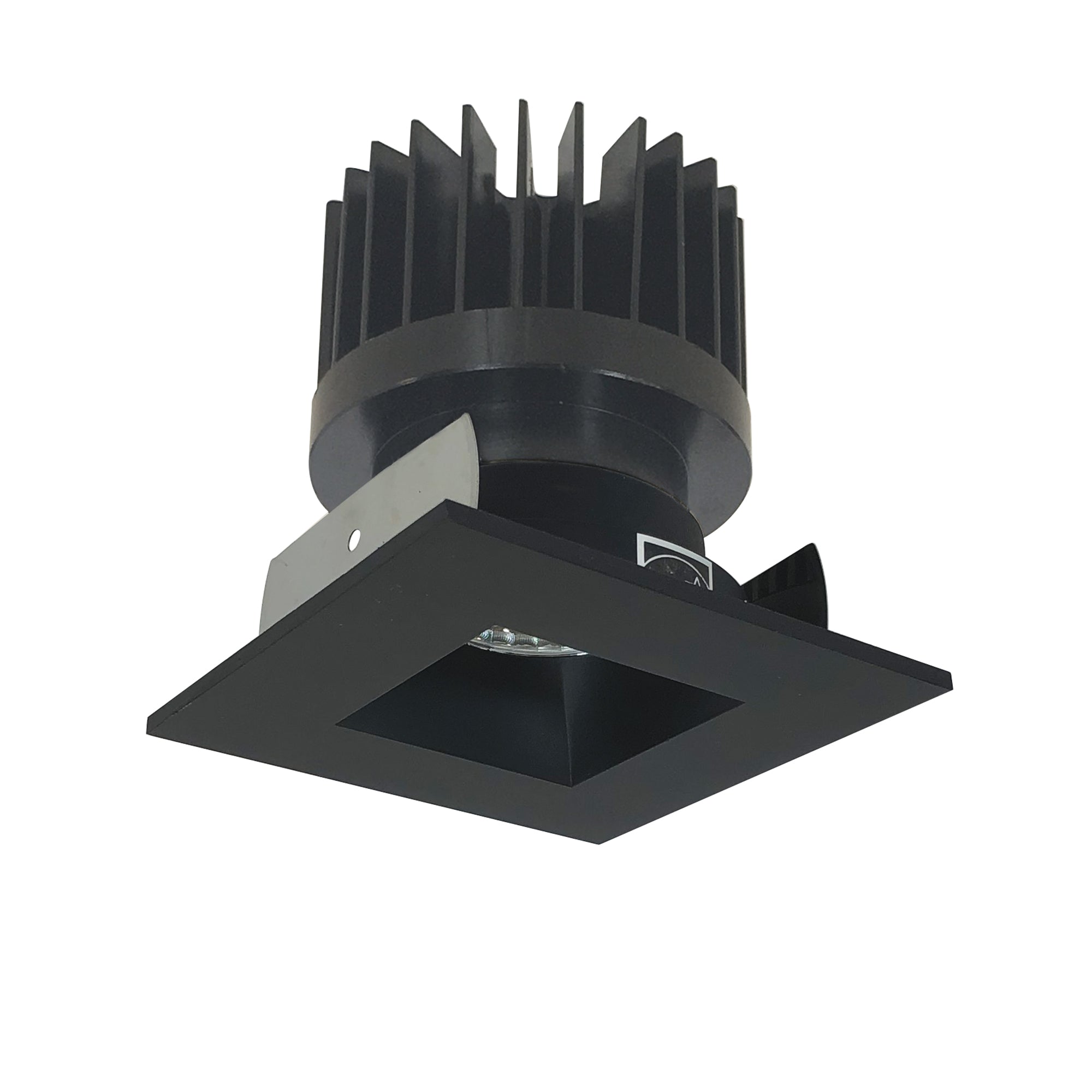 Nora Lighting NIOB-2SNDSQ40XBB/HL - Recessed - 2 Inch Iolite LED Square Reflector with Square Aperture, 1500lm/2000lm/2500lm (varies by housing), 4000K, Black Reflector / Black Flange
