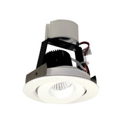 Nora Lighting NIR-4RG35XMPW/10 - Recessed - 4 Inch Iolite LED Round Adjustable Gimbal Retrofit, 1000lm / 12W, 3500K, Matte Powder White Finish