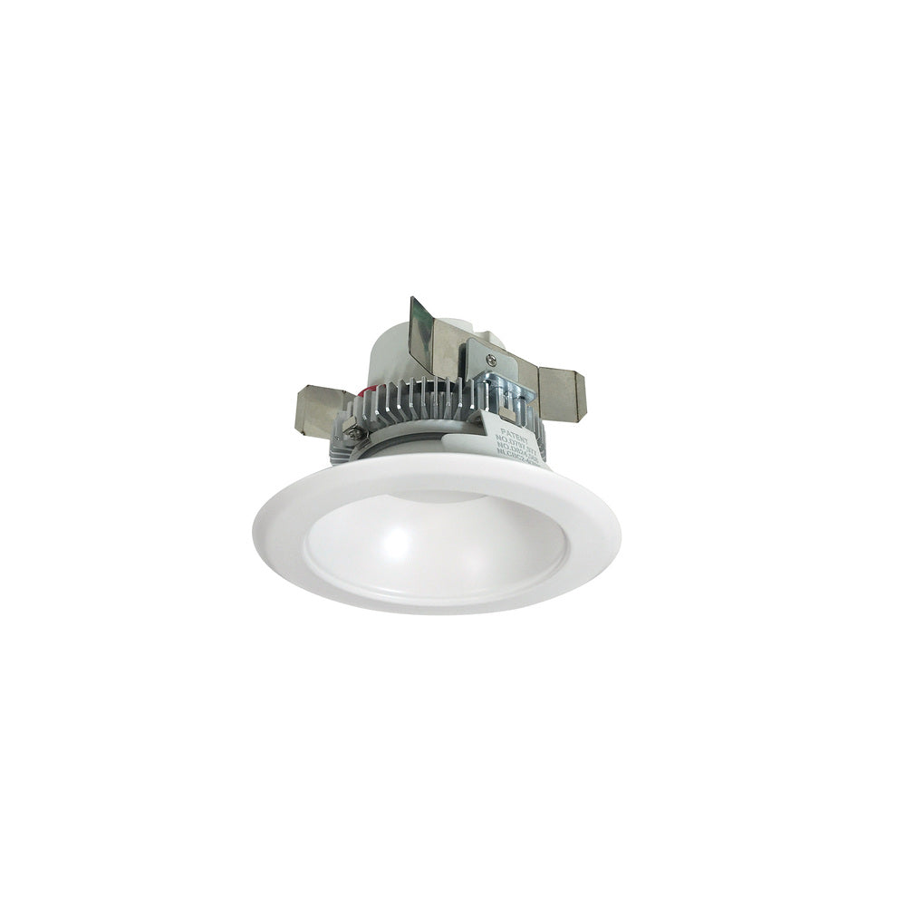 Nora Lighting NLCBC2-45135WW/AEM 4 Cobalt Click LED Retrofit, Round Reflector, 750lm 10W, 3500K, White Reflector White Flange, Pre-Wired for Emergency