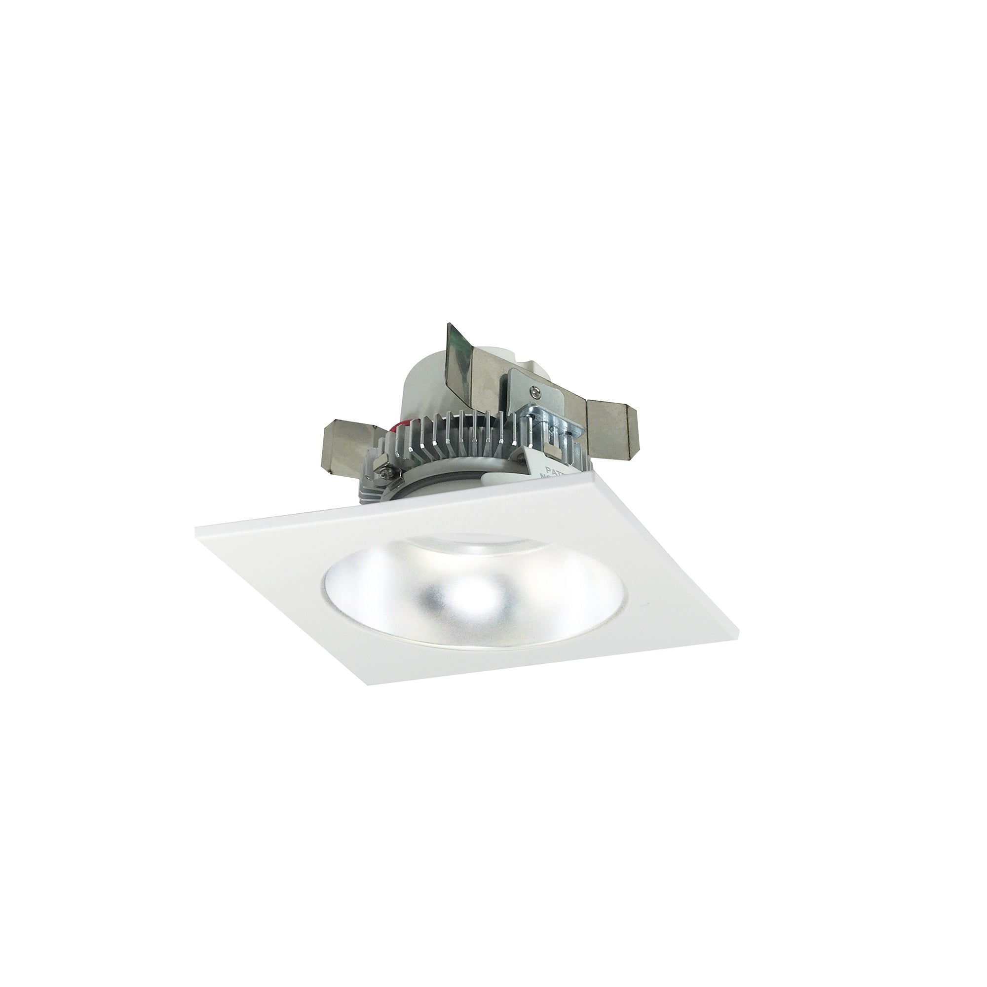Nora Lighting NLCBC2-45327DW/ALE4 - Recessed - 4 Inch Cobalt Click LED Retrofit, Square Reflector with Round Aperture, 750lm / 10W, 2700K, Diffused Clear Reflector / White Flange, 120V-277V input; Triac / ELV / 0-10V dimming