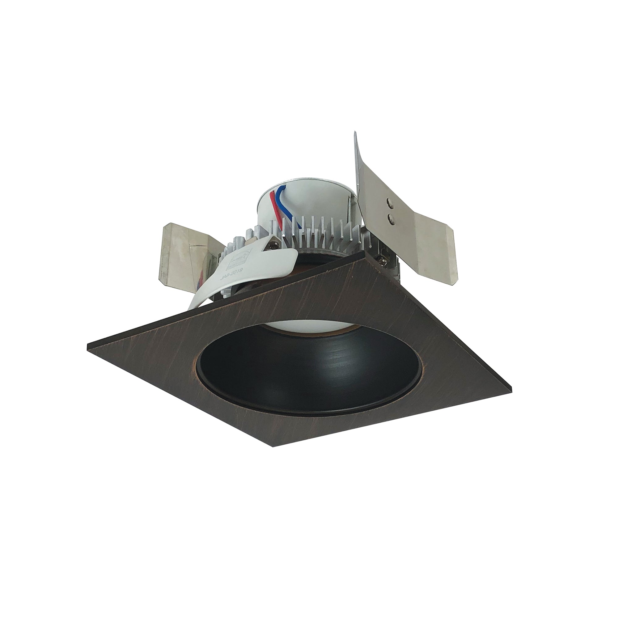 Nora Lighting NLCBC2-55335BZBZ/10LE4 - Recessed - 5 Inch Cobalt Click LED Retrofit, Square Reflector with Round Aperture, 1000lm / 12W, 3500K, Bronze Reflector / Bronze Flange, 120V-277V input; Triac / ELV / 0-10V dimming