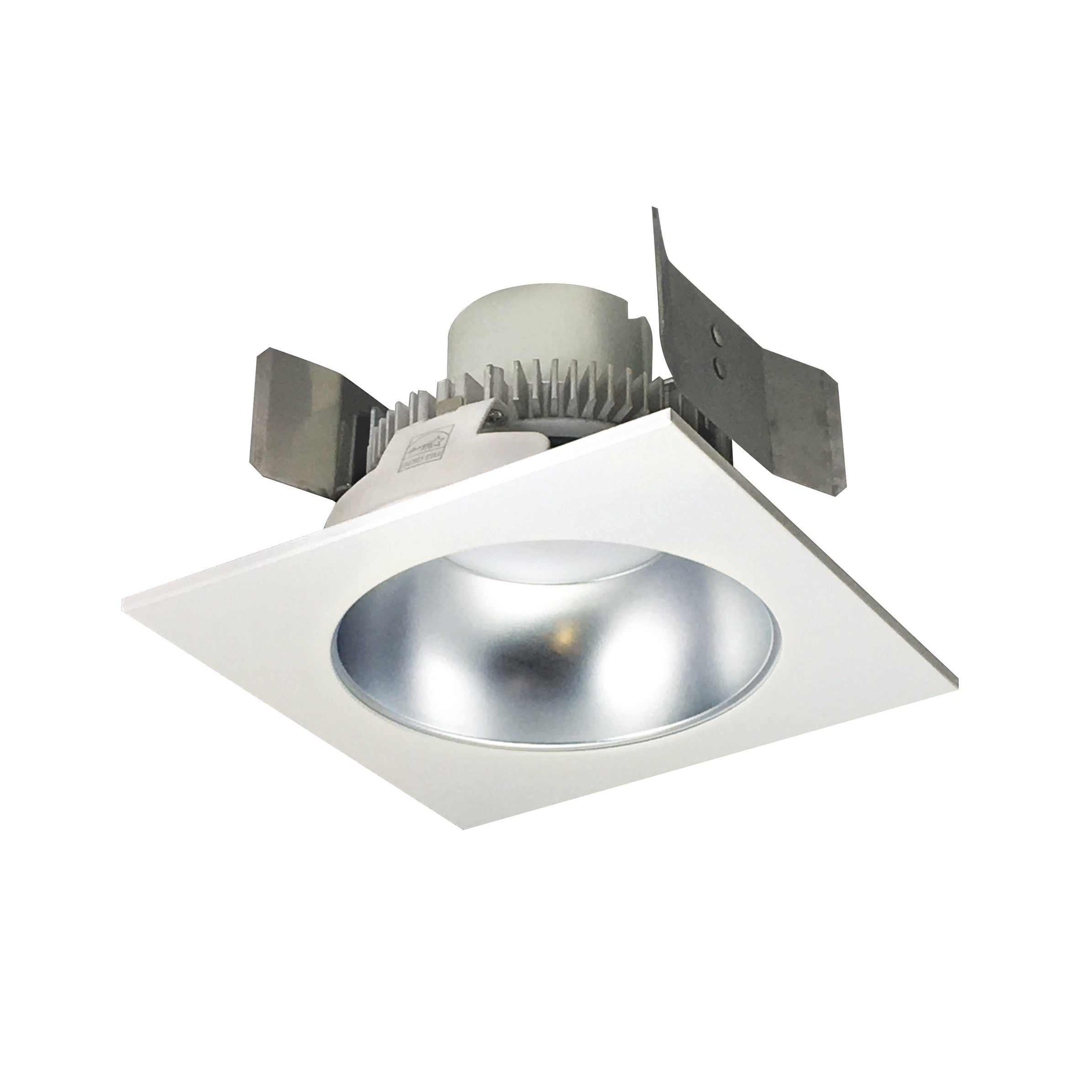 Nora Lighting NLCBC2-55330DW/ALE4 - Recessed - 5 Inch Cobalt Click LED Retrofit, Square Reflector with Round Aperture, 750lm / 10W, 3000K, Diffused Clear Reflector / White Flange, 120V-277V input; Triac / ELV / 0-10V dimming