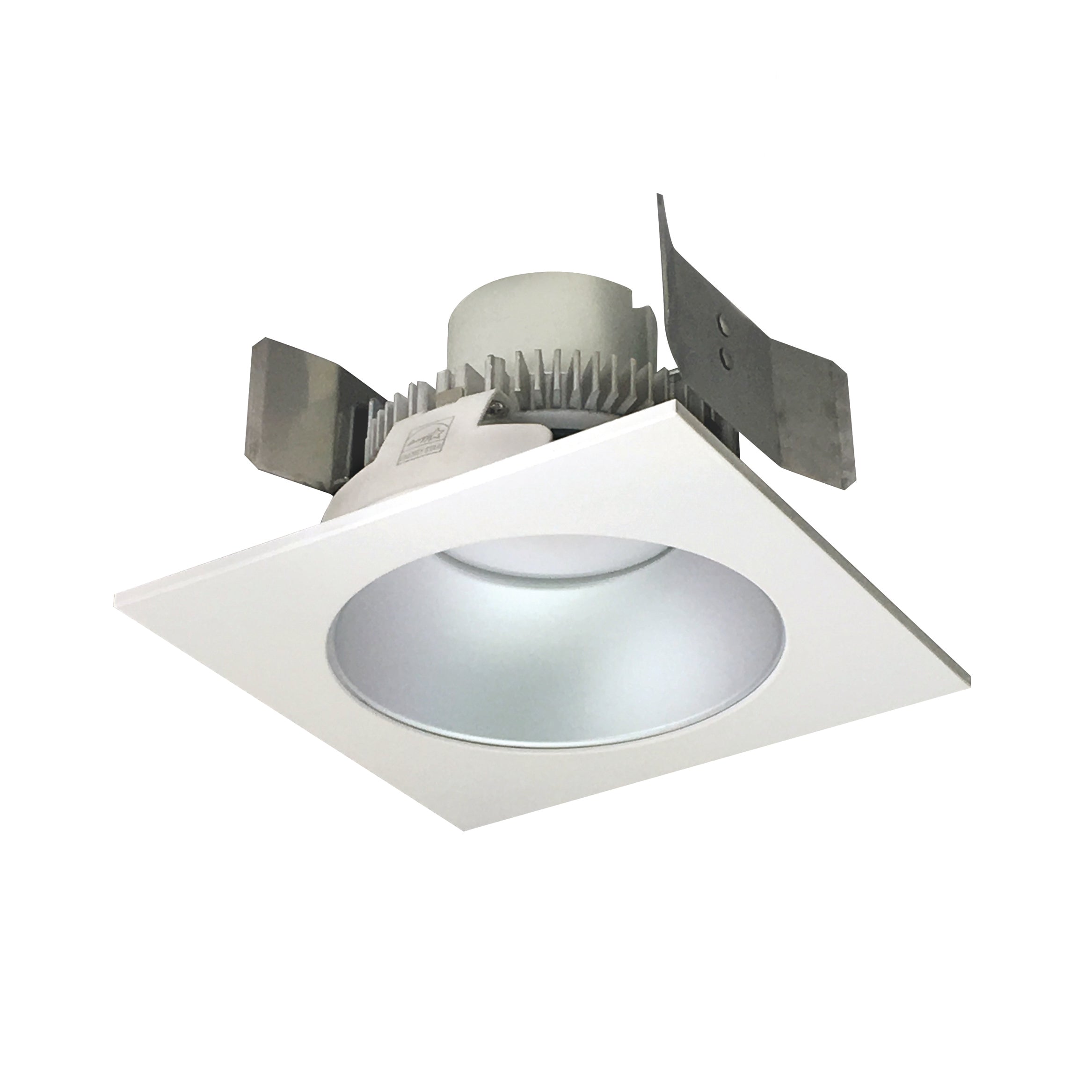 Nora Lighting NLCBC2-55330HZW/10LE4 - Recessed - 5 Inch Cobalt Click LED Retrofit, Square Reflector with Round Aperture, 1000lm / 12W, 3000K, Haze Reflector / White Flange, 120V-277V input; Triac / ELV / 0-10V dimming