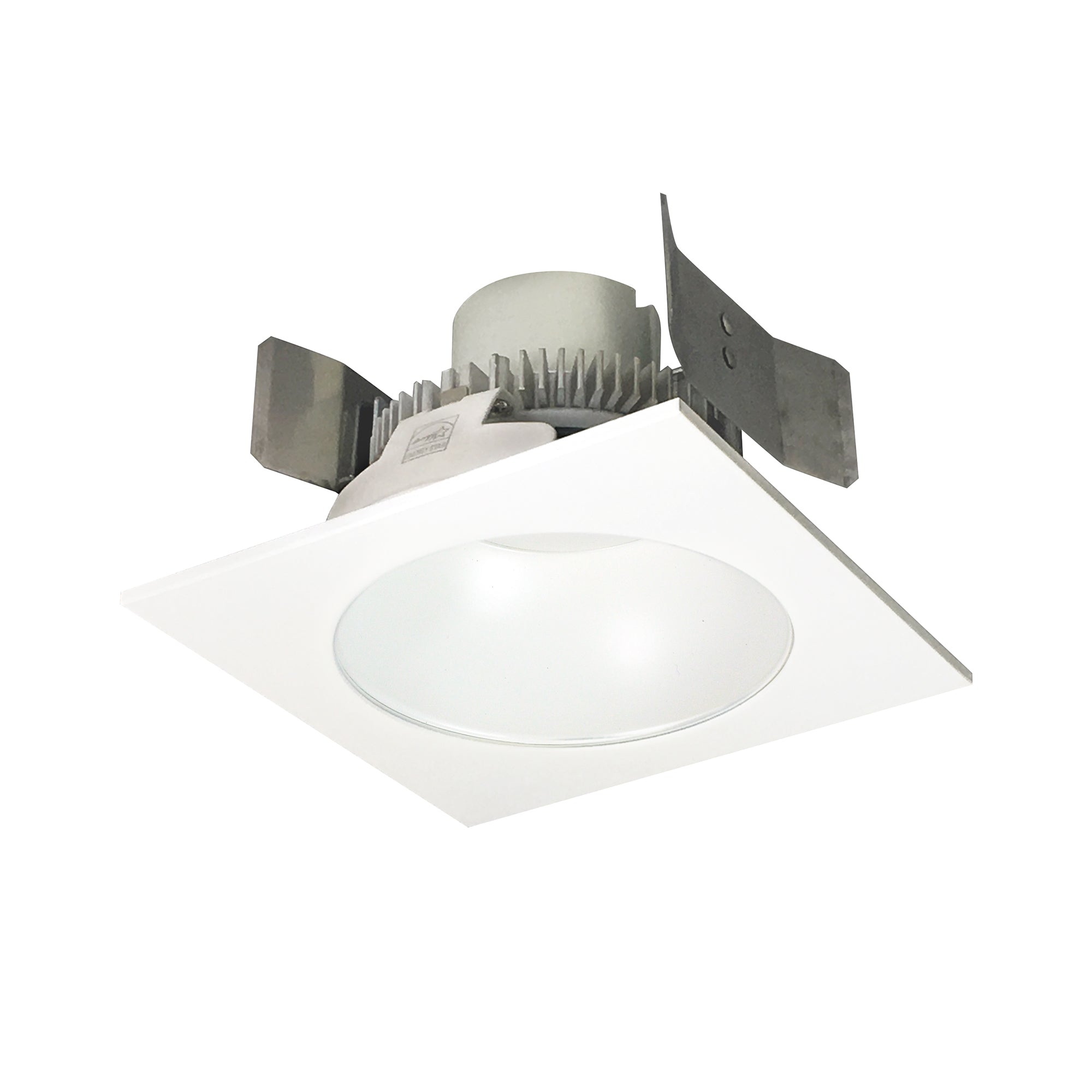 Nora Lighting NLCBC2-55330MPW/10 - Recessed - 5 Inch Cobalt Click LED Retrofit, Square Reflector with Round Aperture, 1000lm / 12W, 3000K, Matte Powder White Reflector / Matte Powder White Flange