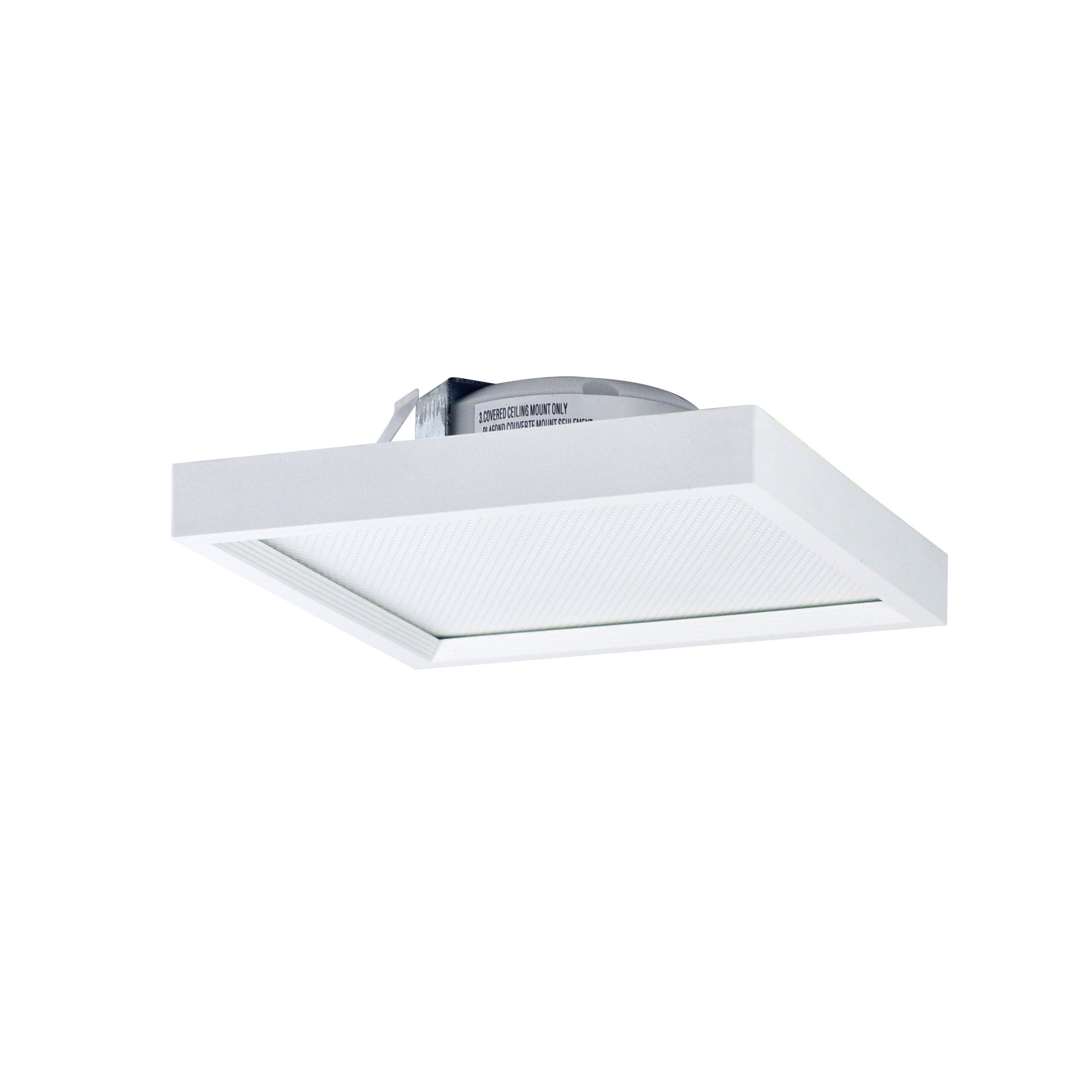 Nora Lighting NLOS-S42L50WW - Recessed - 4 Inch SURF Regressed Edge-Lit Surface Mounted LED, Square Baffle, 650lm, 11W, 5000K, 90+ CRI, 120V Triac/ELV Dimming, White