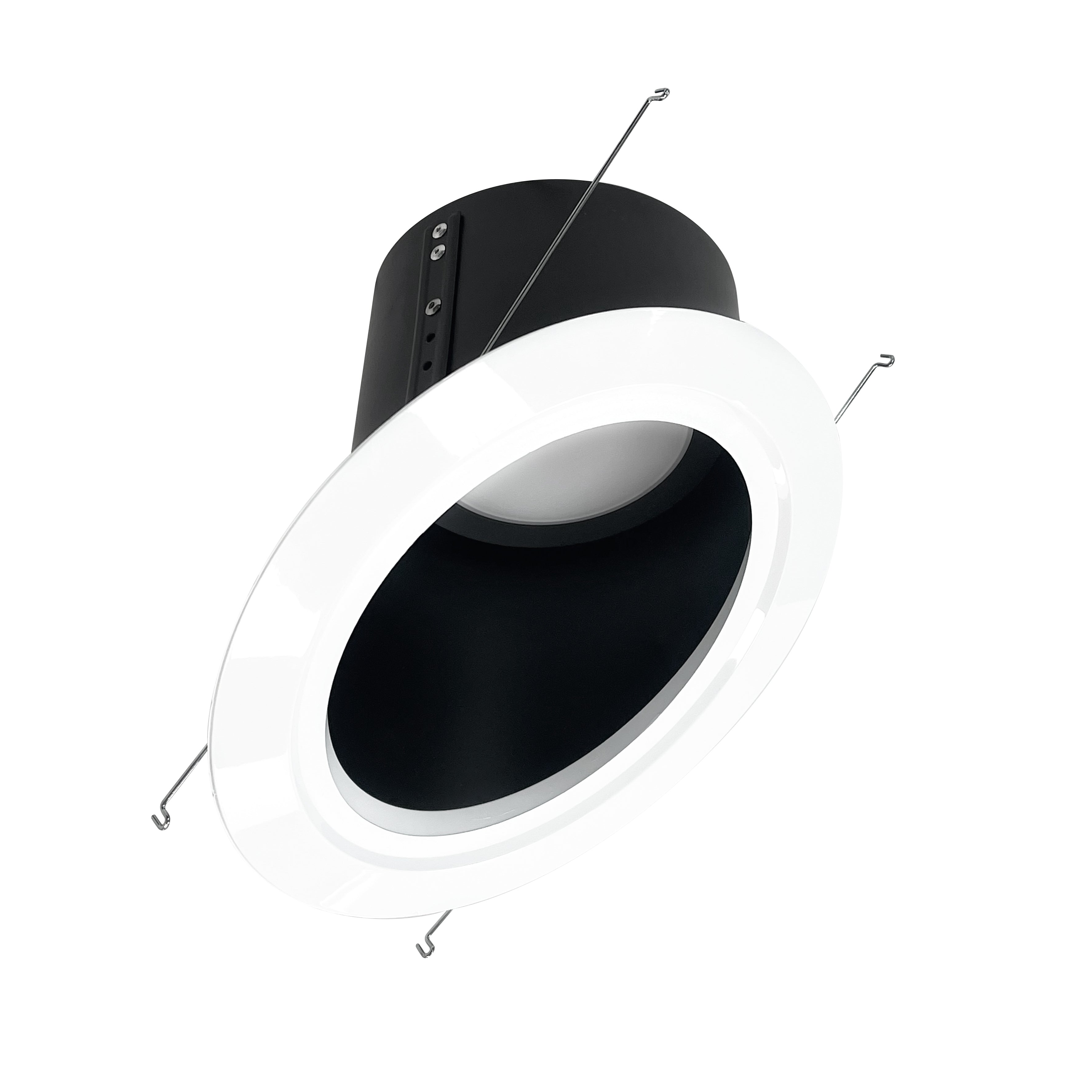 Nora Lighting NLRS-6S11L127B - Recessed - 6 Inch Super Sloped LED Retrofit Reflector, 1200lm / 16W, 2700K, Black Reflector / White Flange