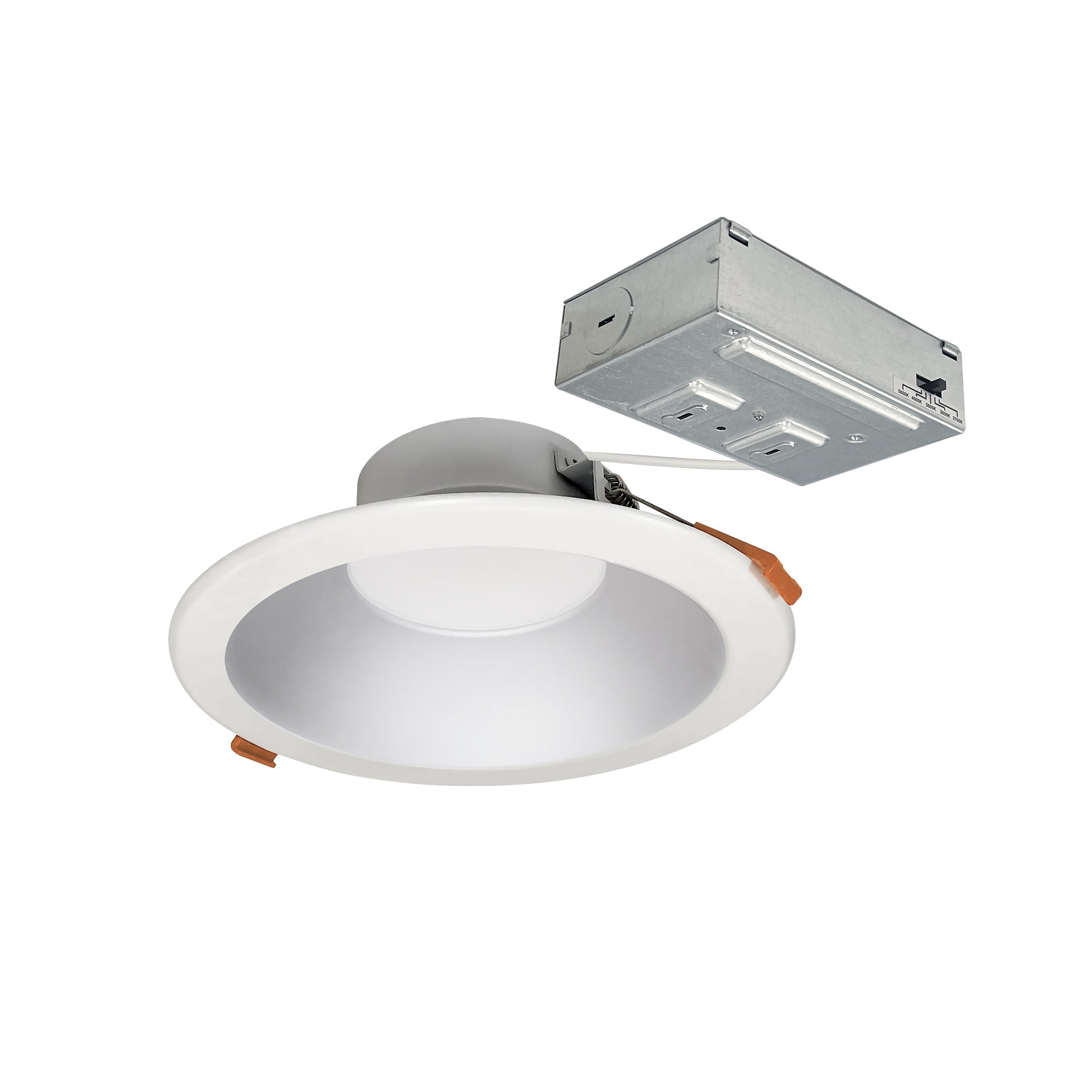 Nora Lighting NLTH-61TW-HZMPWLE4 - Recessed - 6 Inch Theia LED Downlight with Selectable CCT, 120-277V 0-10V, Haze/Matte Powder White Finish