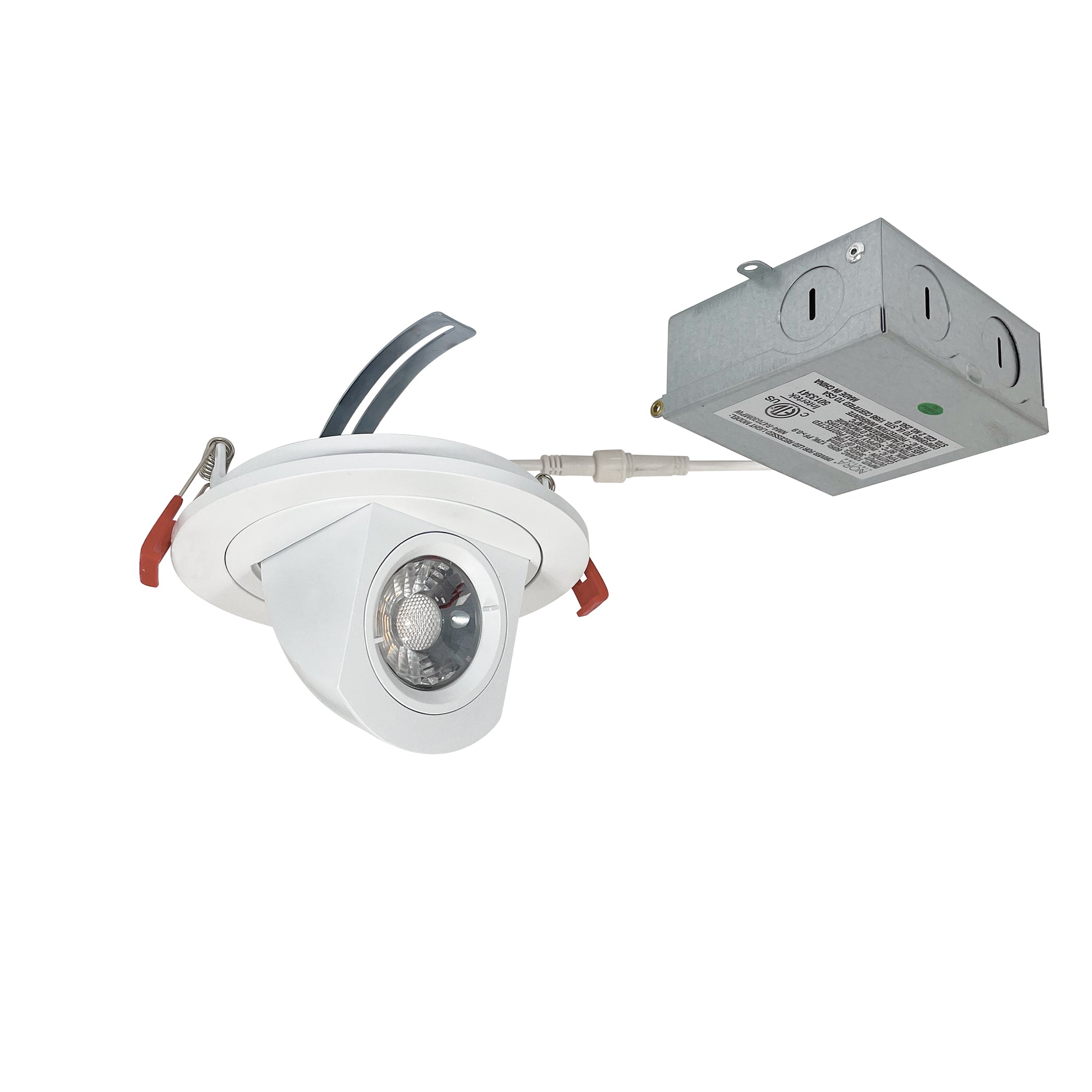Nora Lighting NM4-R47030MPW - Recessed - 4 Inch M4 Round LED Adjustable Elbow, 950lm / 12W, 3000K, 120V, Matte Powder White