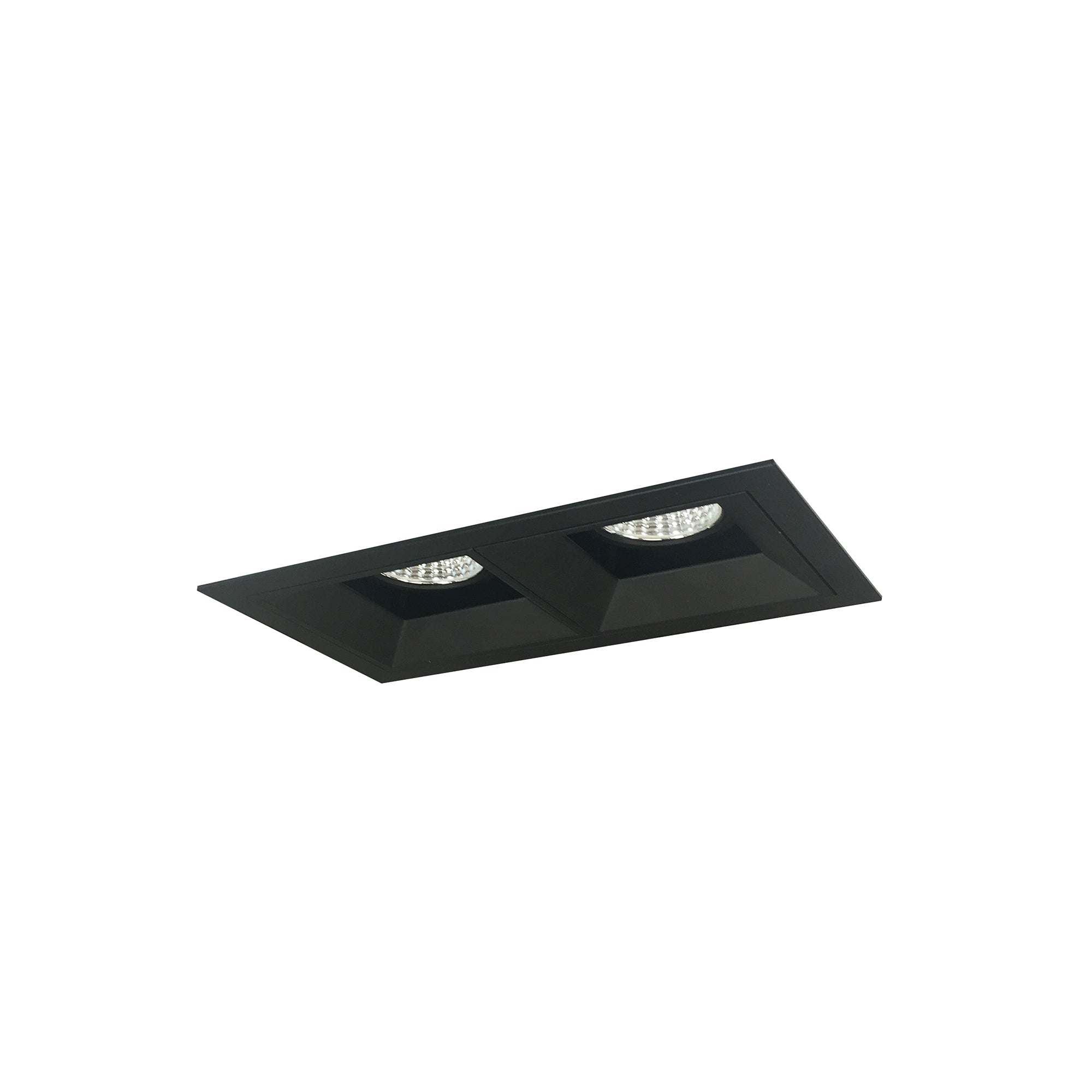 Nora Lighting NMIOT-12-B-FF-CDX-10-B - Recessed - Iolite MLS 2-Head Trim Kit, Black Flange, Comfort Dim, 800lm, Black Fixed Downlt. Trims