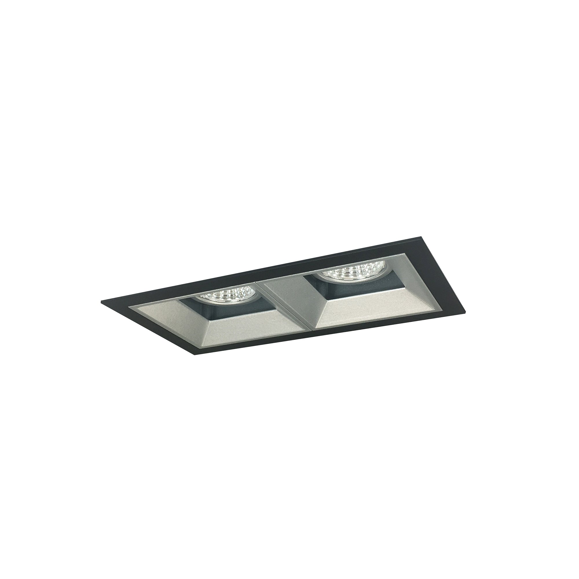 Nora Lighting NMIOT-12-B-FF-CDX-10-HZ - Recessed - Iolite MLS 2-Head Trim Kit, Black Flange, Comfort Dim, 800lm, Haze Fixed Downlt. Trims