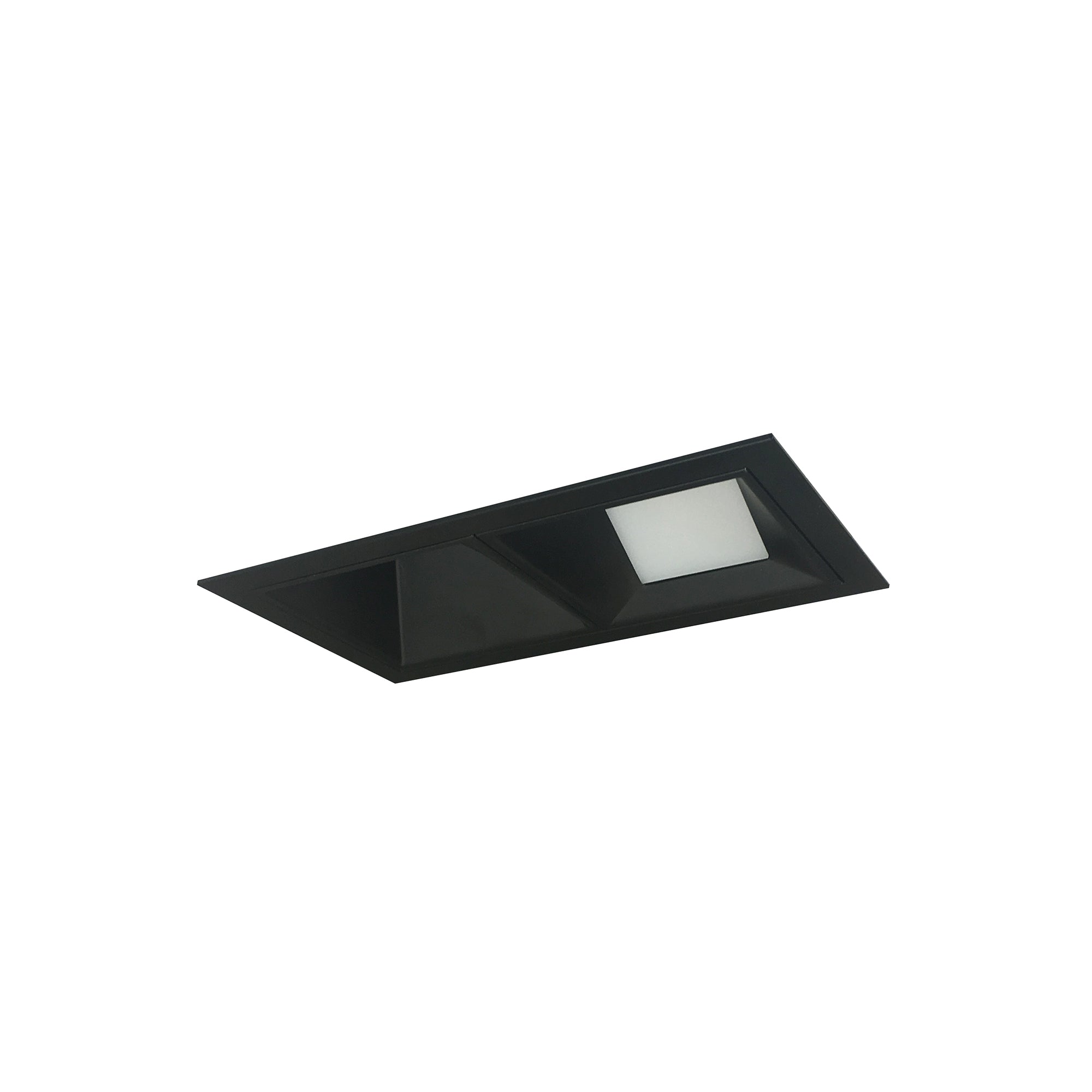 Nora Lighting NMIOT-12-B-WW-CDX-10-B - Recessed - Iolite MLS 2-Head Trim Kit, Black Flange, Comfort Dim, 800lm, Black Wall Wash Trims