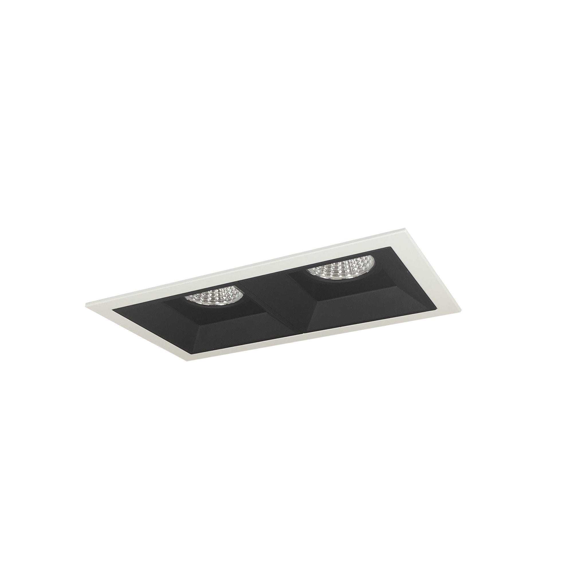 Nora Lighting NMIOT-12-MPW-FF-CDX-10-B - Recessed - Iolite MLS 2-Head Trim Kit, MPW Flange, Comfort Dim, 800lm, Black Fixed Downlt. Trims