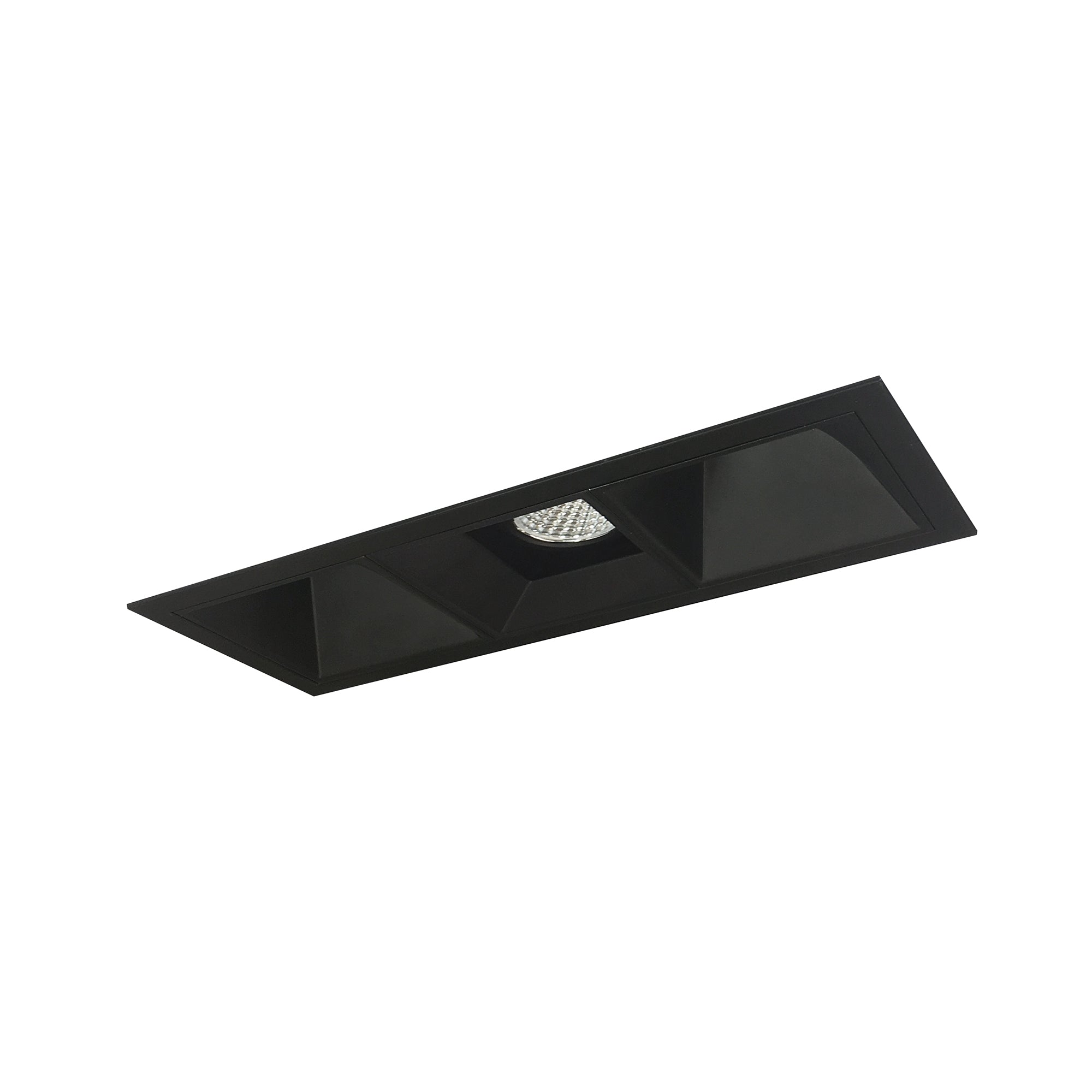 Nora Lighting NMIOT-13-B-FWW-27X-10-B - Recessed - Iolite MLS 3-Head Trim Kit, Black Flange, 2700K, 1000lm, Black Fixed Downlt./Wall Wash Trims