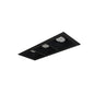Nora Lighting NMIOT-13-B-GGG-35X-10-B - Recessed - Iolite MLS 3-Head Trim Set, Black Flange, 3500K, 1000lm, Black Adj. Gimbal Trims