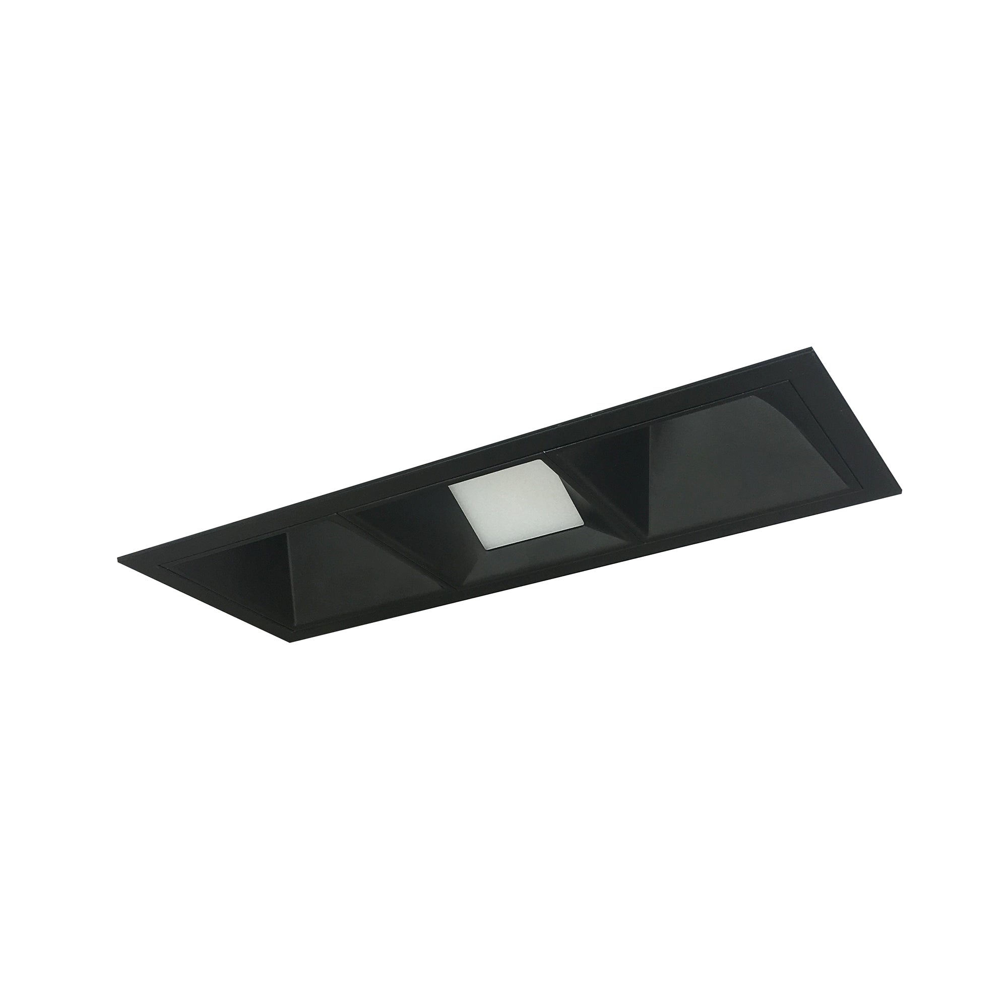 Nora Lighting NMIOT-13-B-WWW-40X-10-B - Recessed - Iolite MLS 3-Head Trim Kit, Black Flange, 4000K, 1000lm, Black Wall Wash Trims