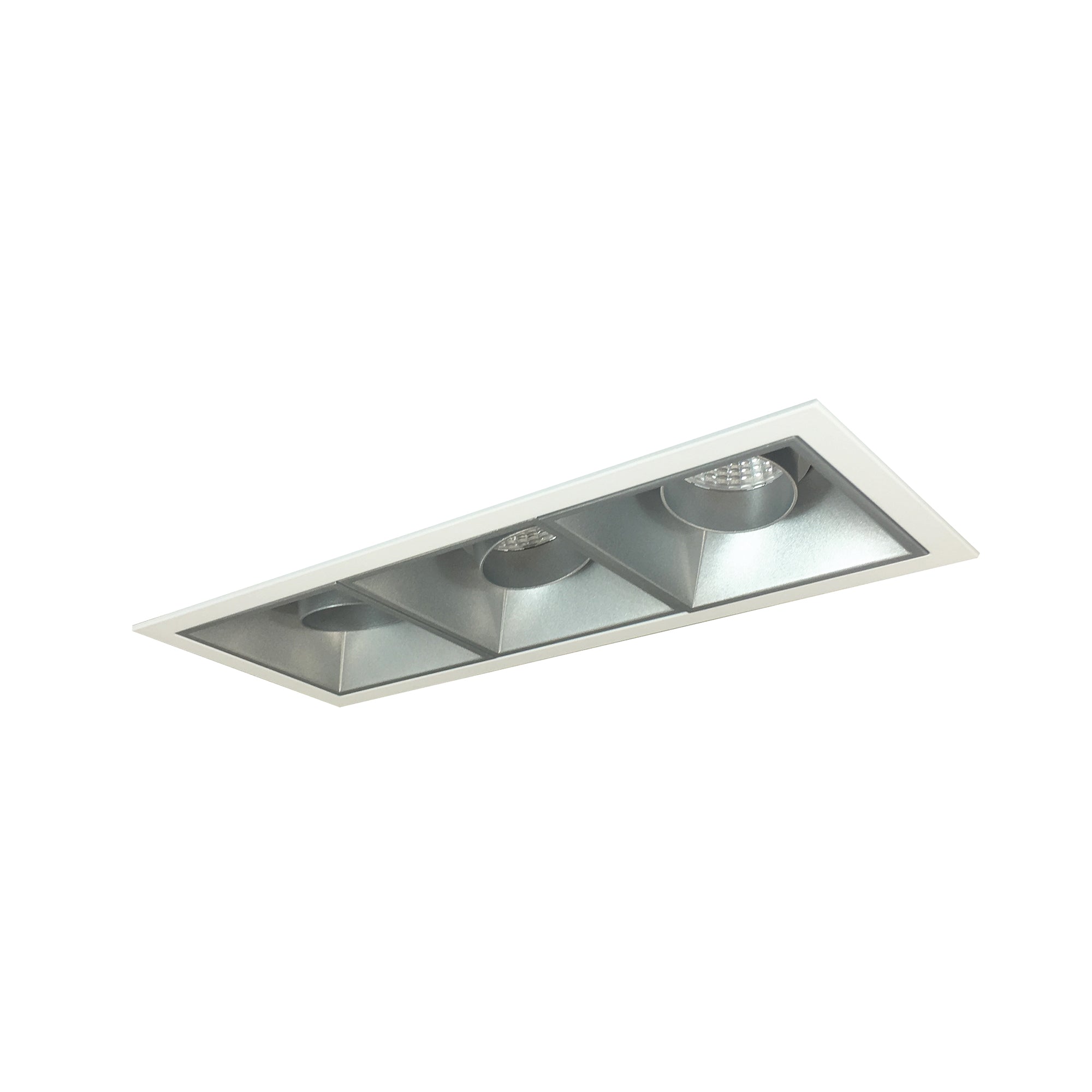 Nora Lighting NMIOT-13-MPW-AAA-50X-10-HZ - Recessed - Iolite MLS 3-Head Trim Kit, MPW Flange, 5000K, 1000lm, Haze Adj. Snoot Trims