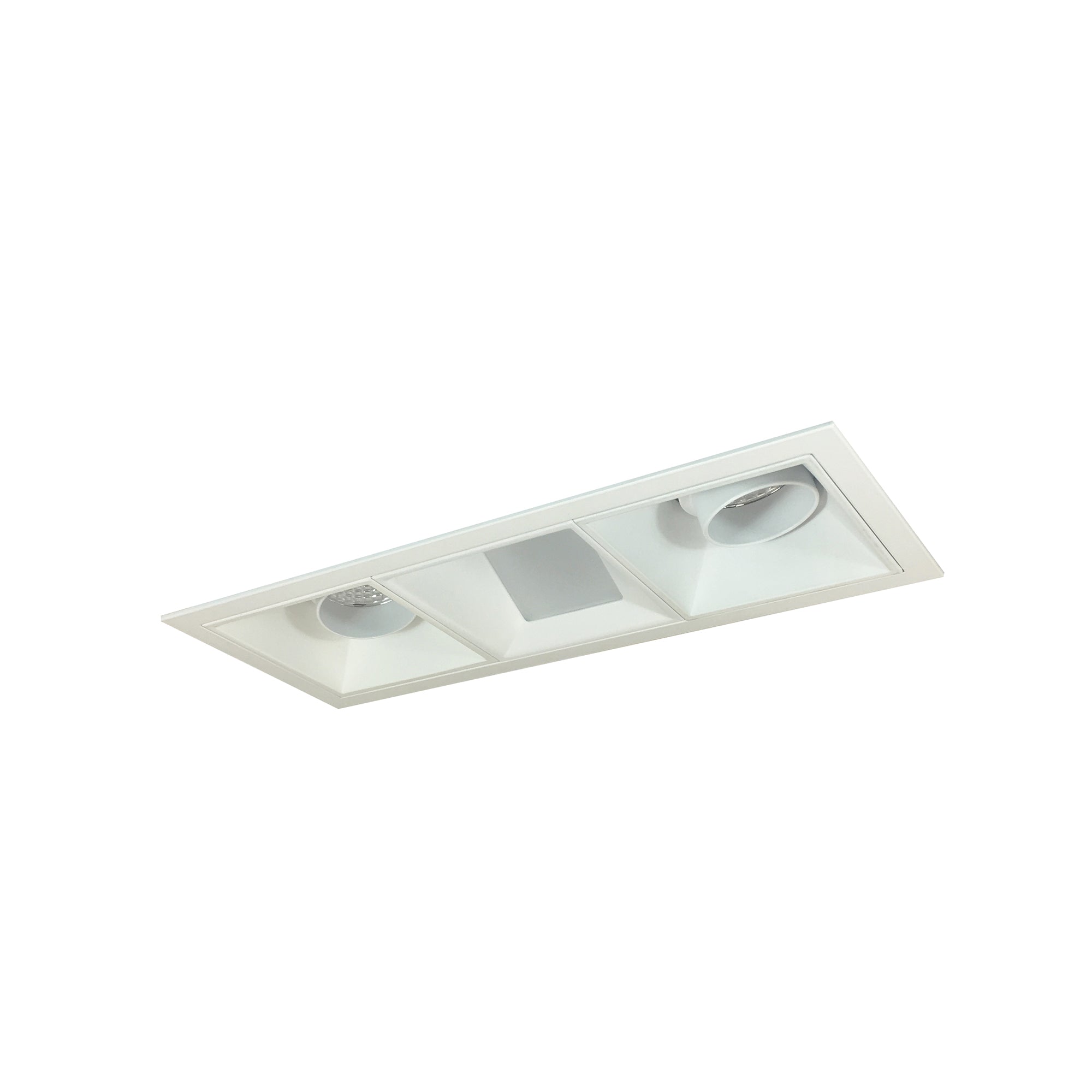 Nora Lighting NMIOT-13-MPW-AAW-35X-10-MPW - Recessed - Iolite MLS 3-Head Trim Kit, MPW Flange, 3500K, 1000lm, MPW Adj. Snoot/Wall Wash Trims