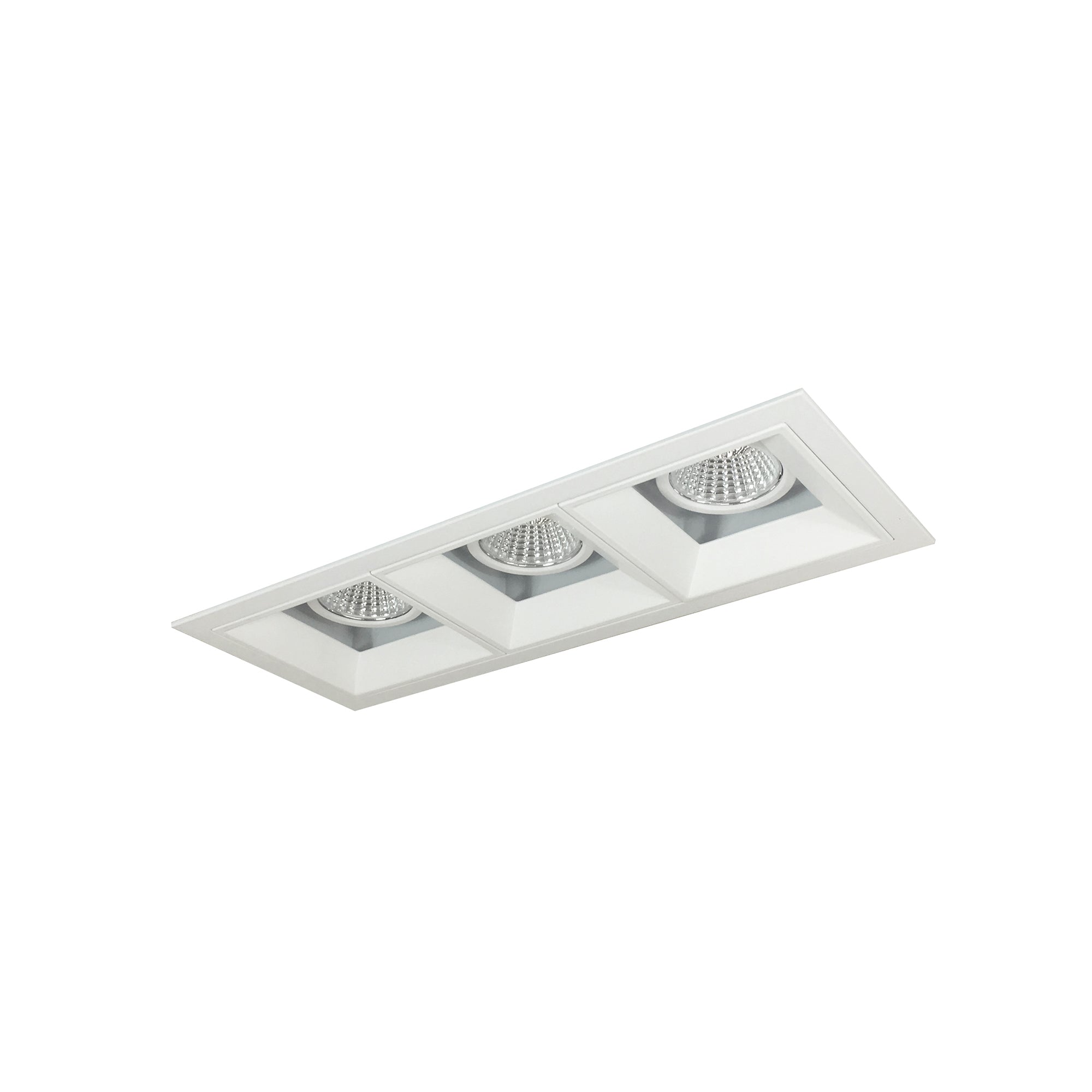 Nora Lighting NMIOT-13-MPW-FFF-30X-10-MPW - Recessed - Iolite MLS 3-Head Trim Kit, MPW Flange, 3000K, 1000lm, MPW Fixed Downlt. Trims