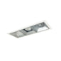 Nora Lighting NMIOT-13-MPW-WWW-40X-10-HZ - Recessed - Iolite MLS 3-Head Trim Kit, MPW Flange, 4000K, 1000lm, Haze Wall Wash Trims