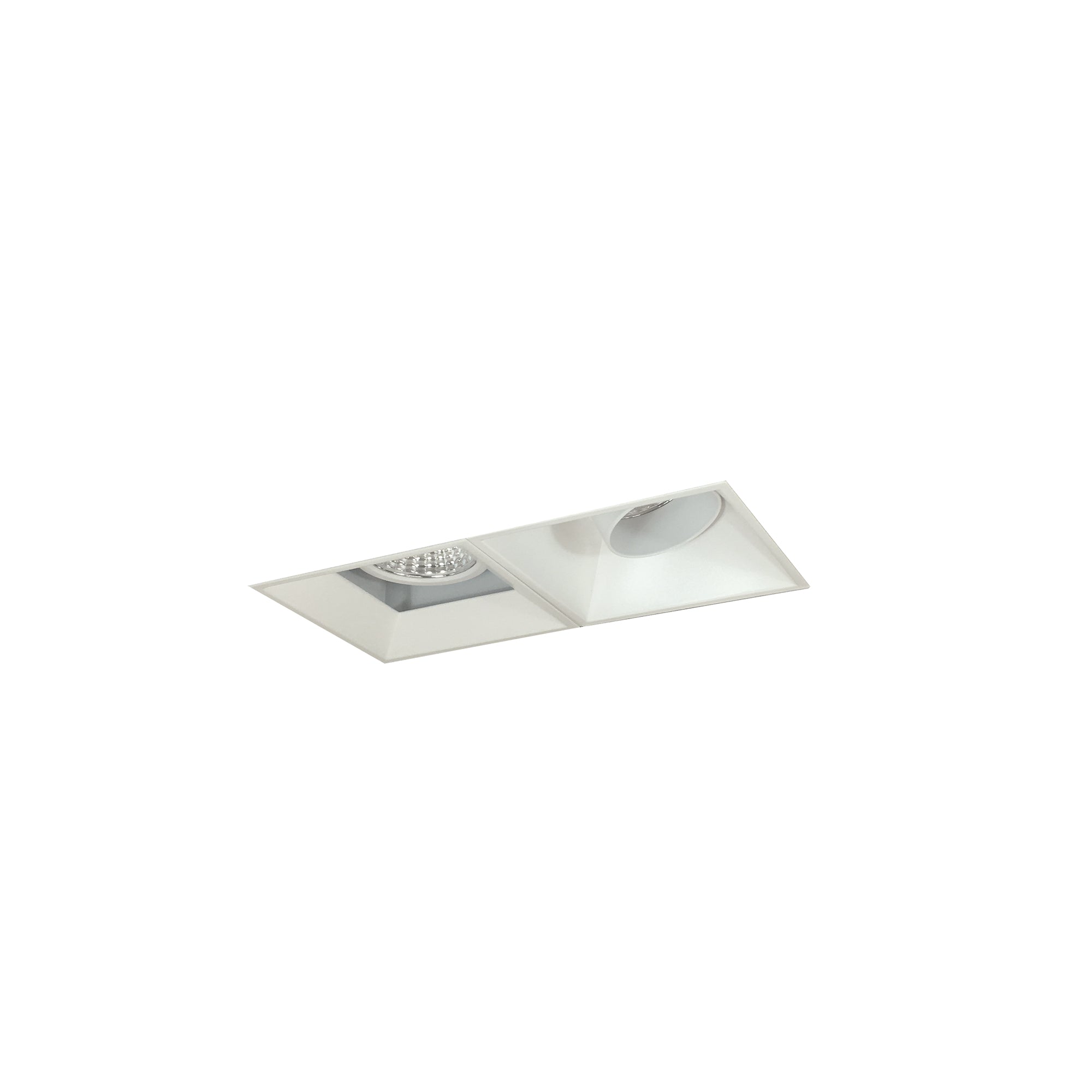 Nora Lighting NMIOTL-12-NF-AF-40X-10-MPW - Recessed - Iolite MLS 2-Head Trimless Reflector Kit, 4000K, 1000lm, MPW Adj. Snoot/Fixed Downlt. Trims